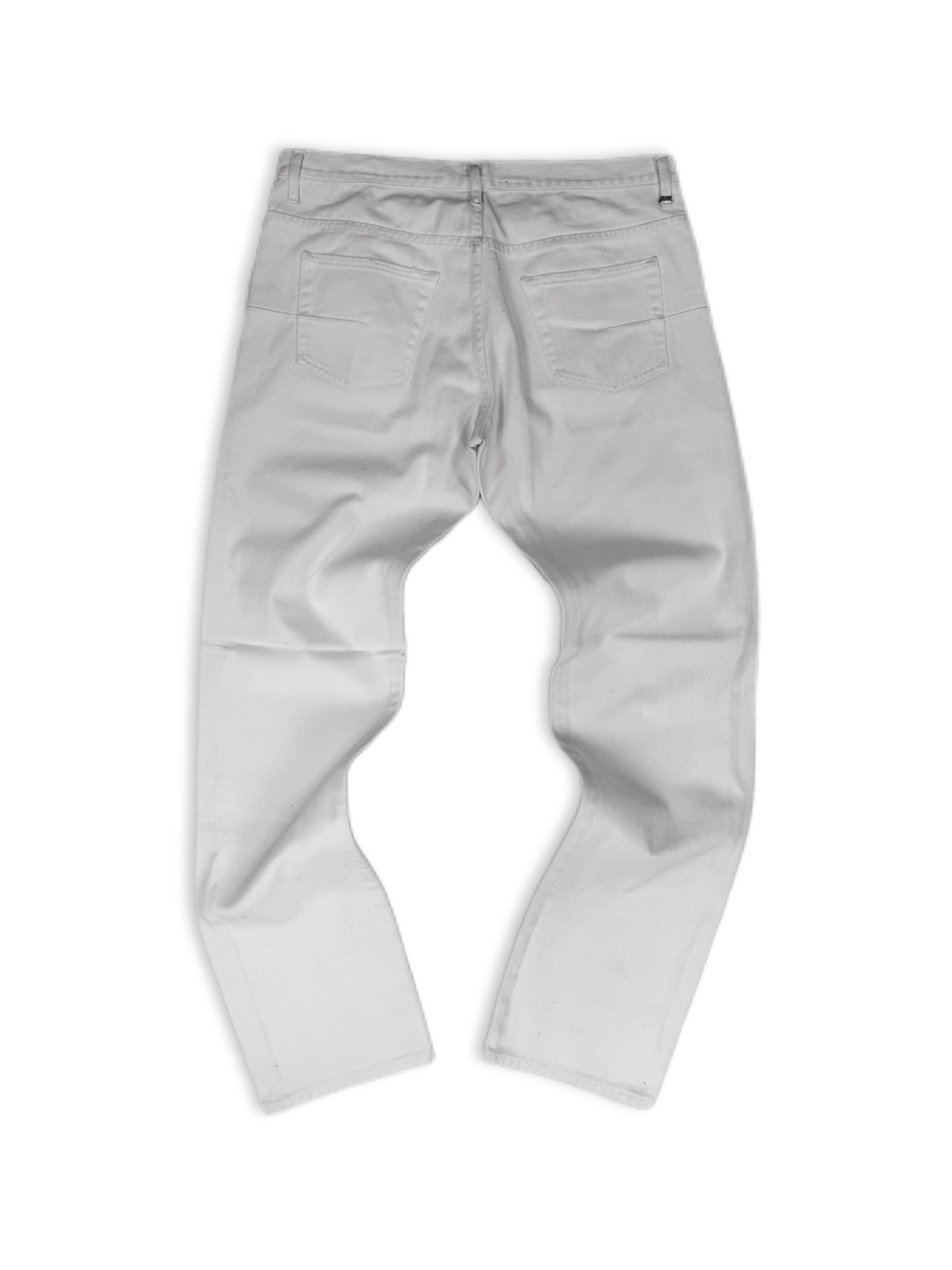 00s Dior by Hedi Slimane White Slim Cut Denim