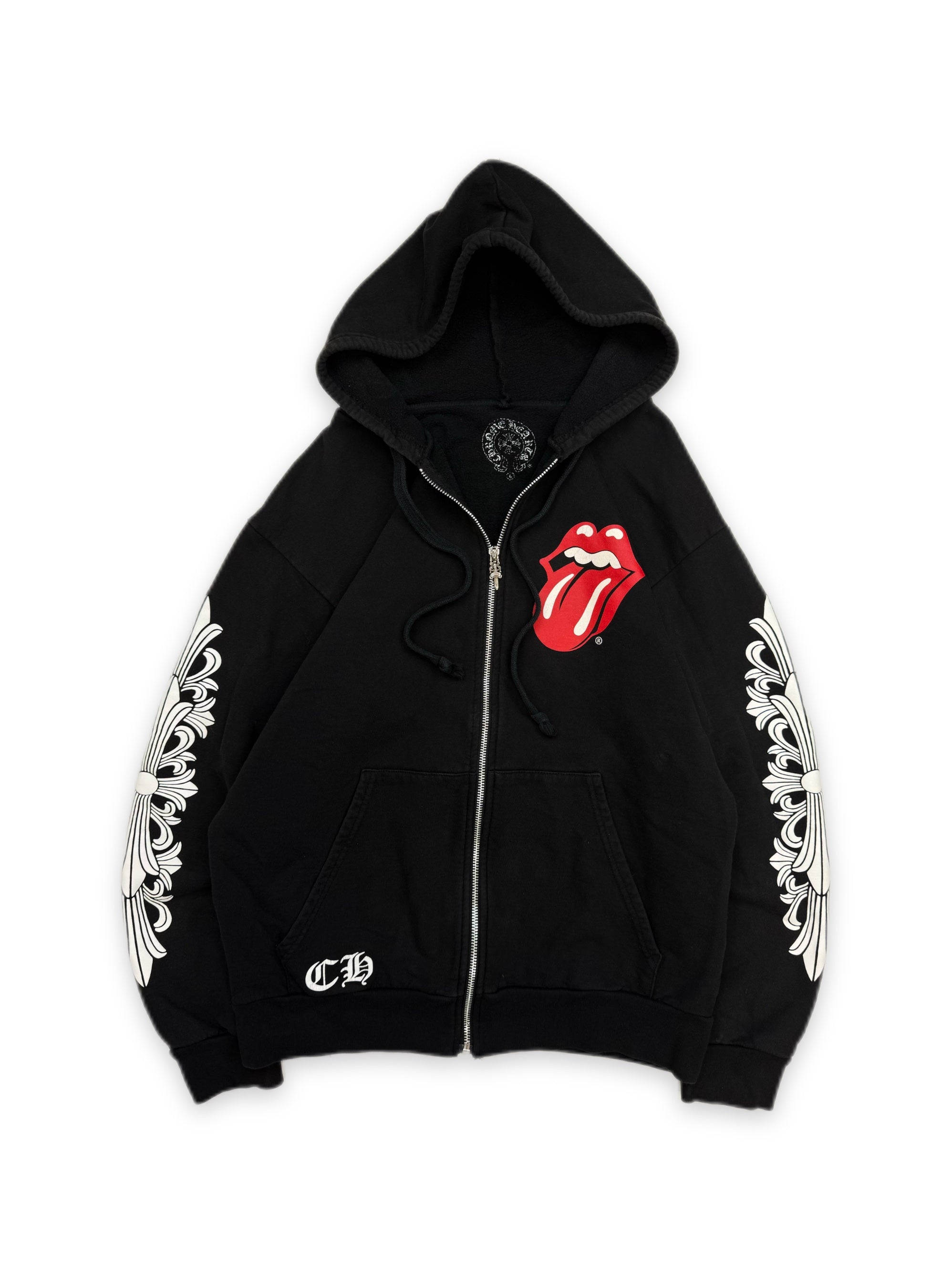 Chrome Hearts x Rolling Stones Fleur Sleeve Zip-up Hoodie