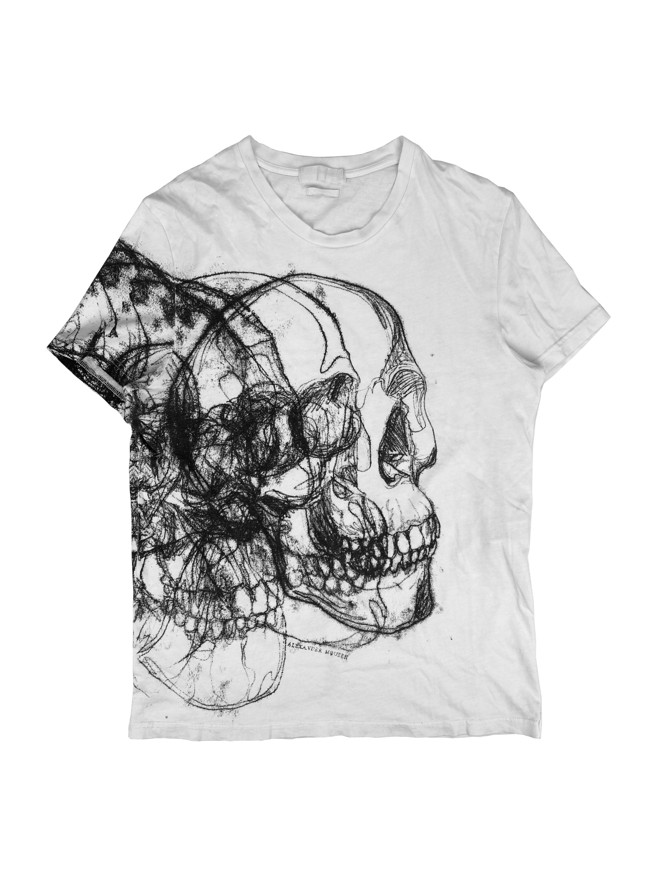 Alexander McQueen ‘Skull’ Single Line Graphic T-Shirt