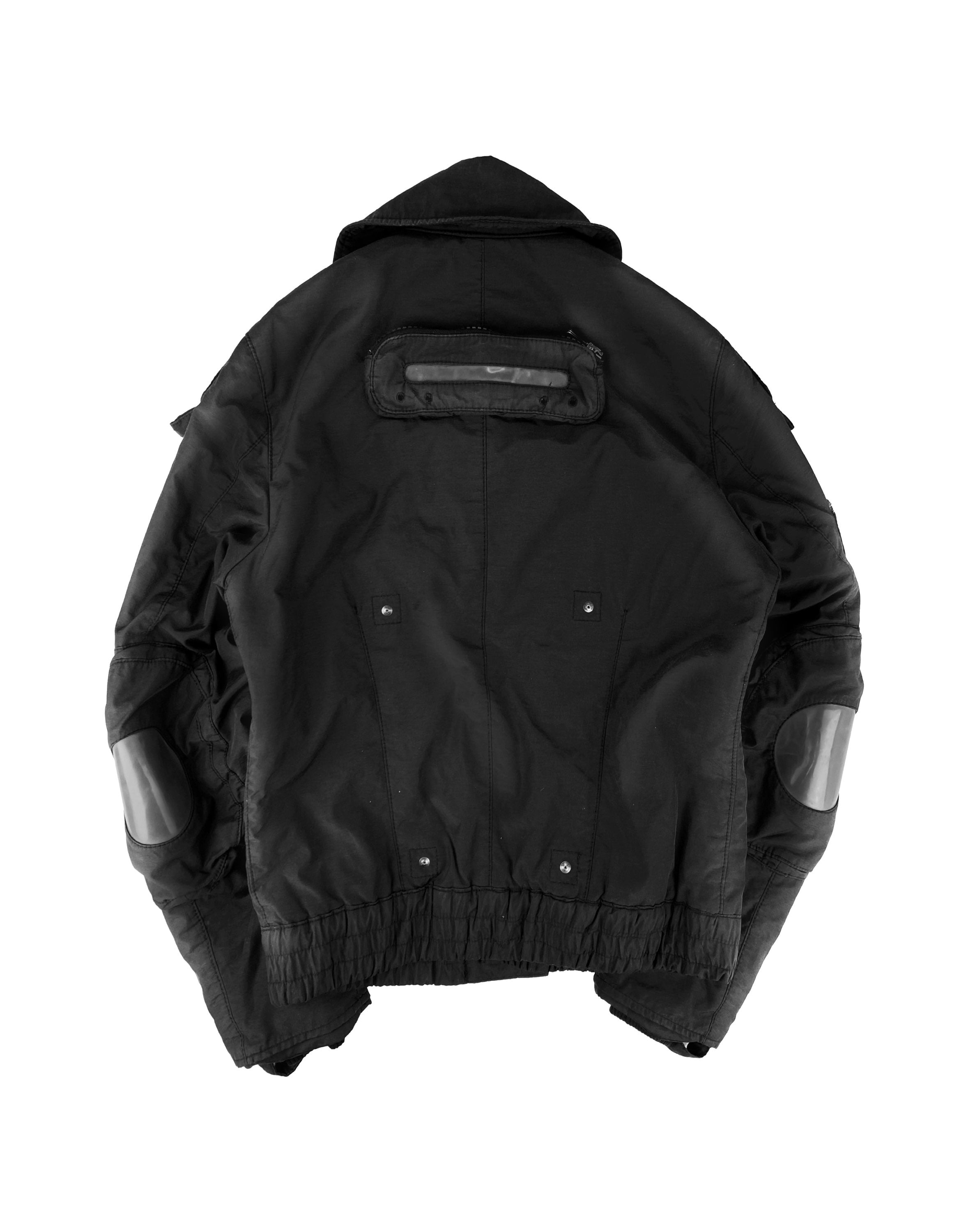 AW03 Dolce & Gabbana ‘Goggle’ Slate Black PVC Bomber Jacket