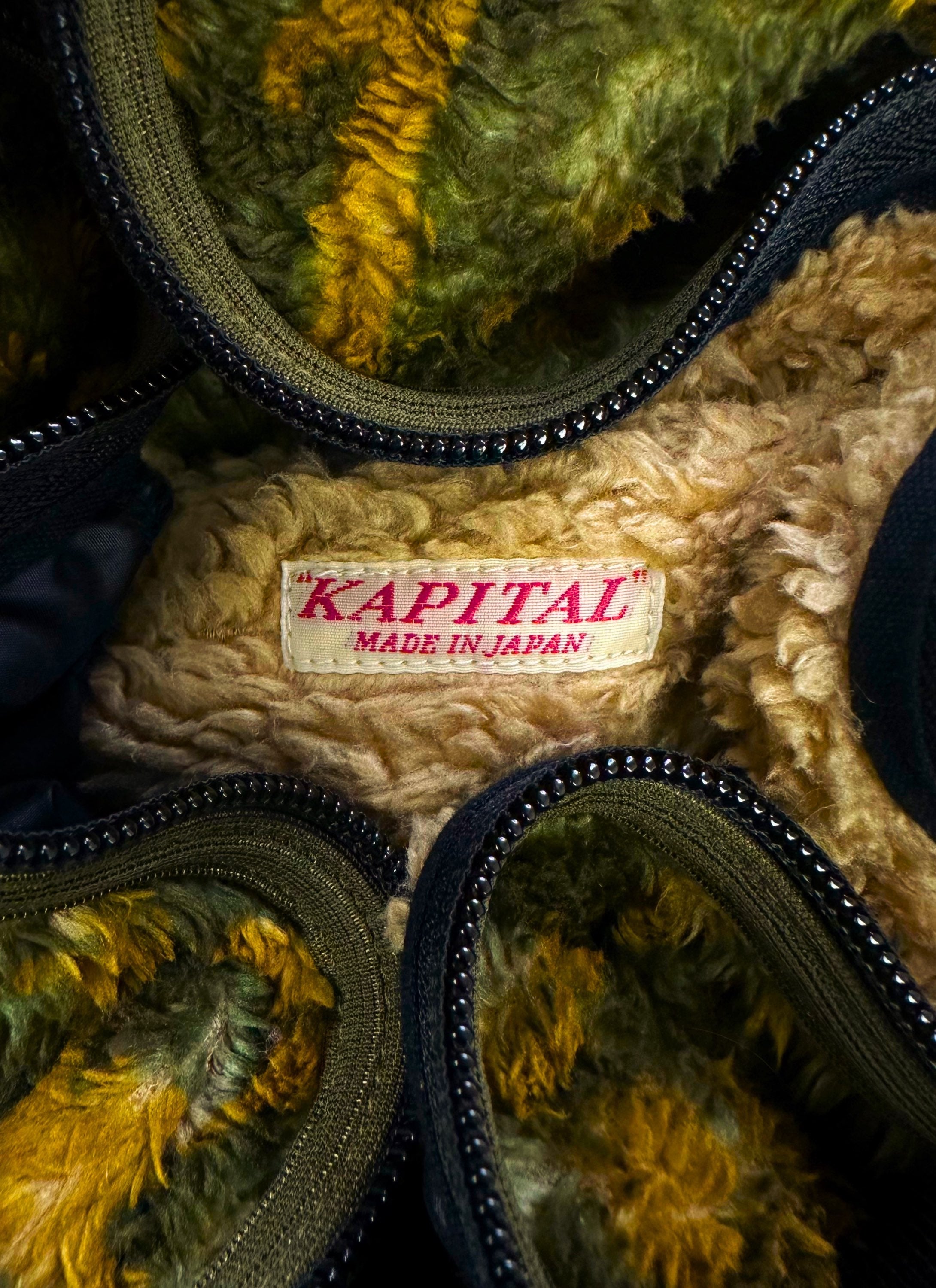 AW21 Kapital ‘Yosemite’ Arabesque Full-zip Fleece Jacket