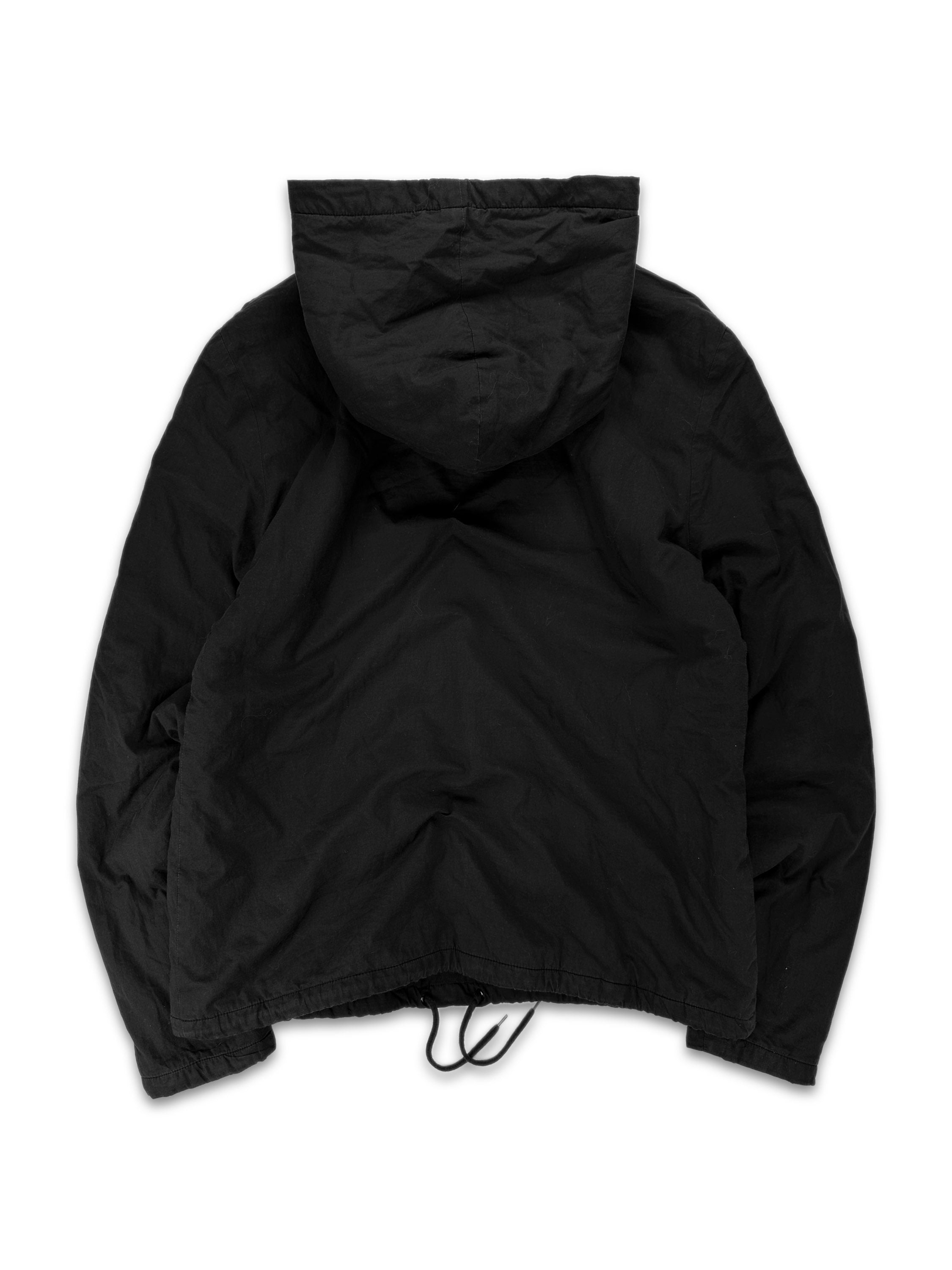 AW98 Helmut Lang Black Padded Double Layered Hoodie