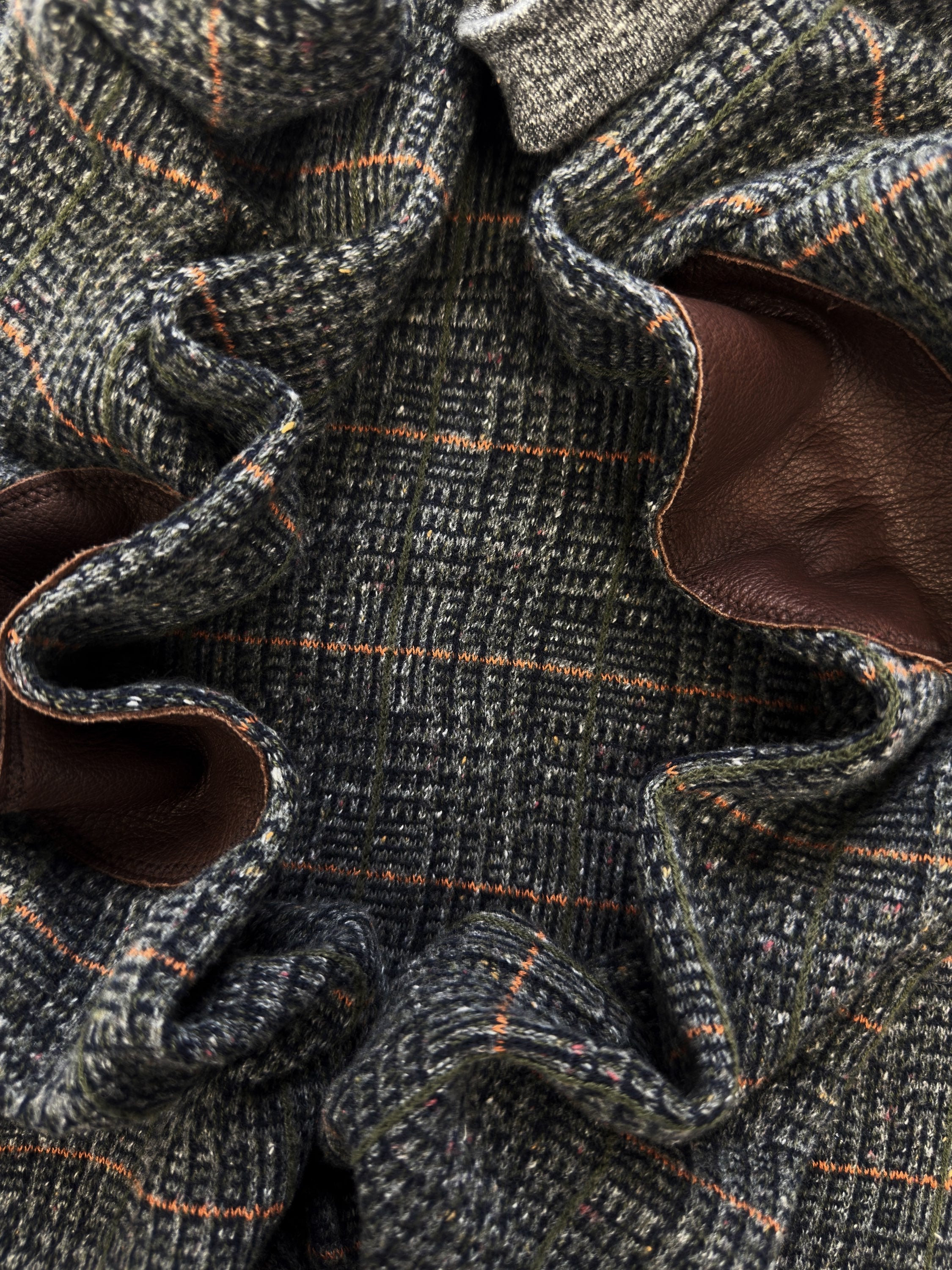 Kapital ‘Elbow Patch’ Leather Knitted Turtleneck Sweater