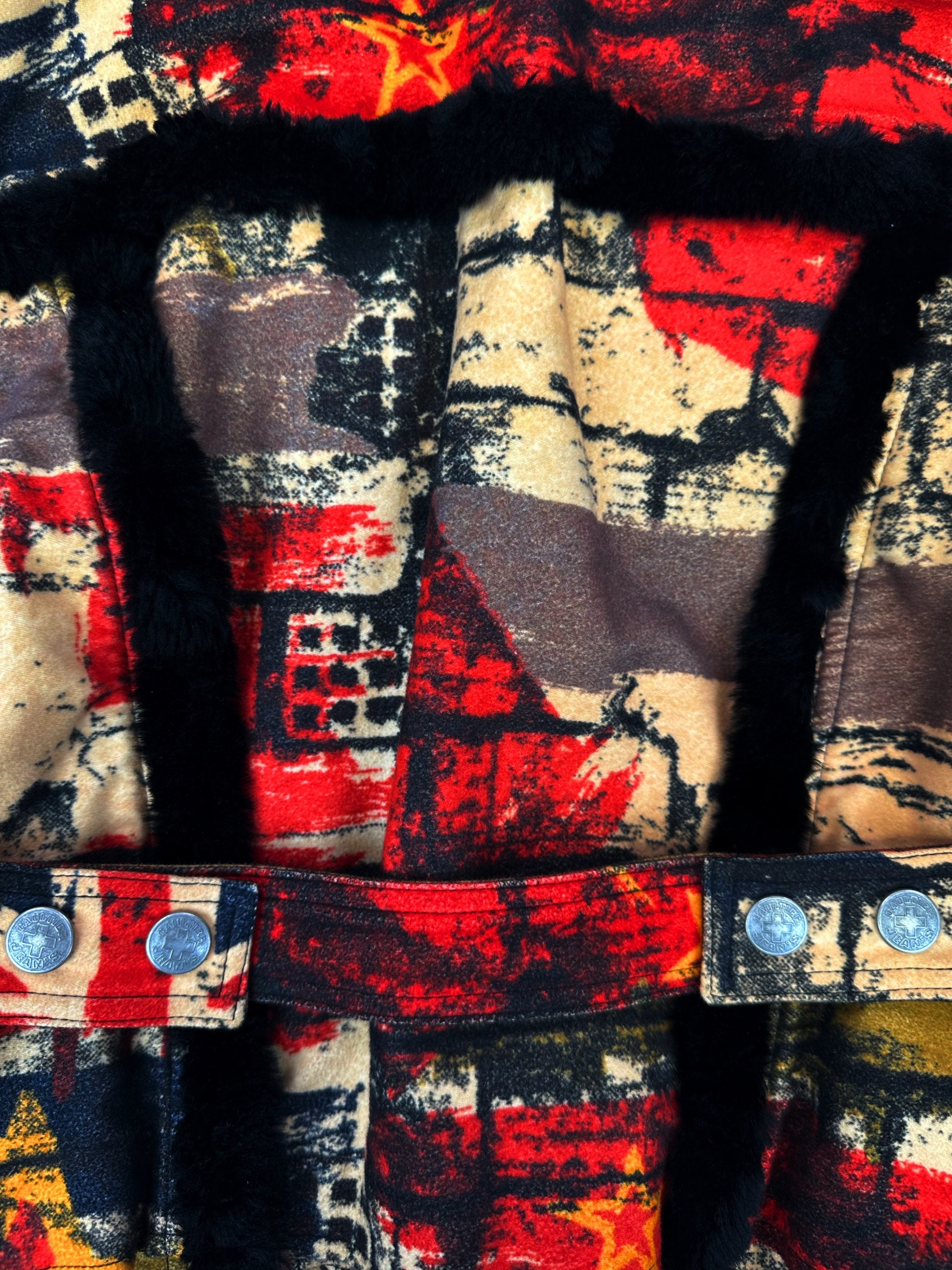 AW97 Jean Paul Gaultier ‘Fight Racism’ Brick Shearling Jacket