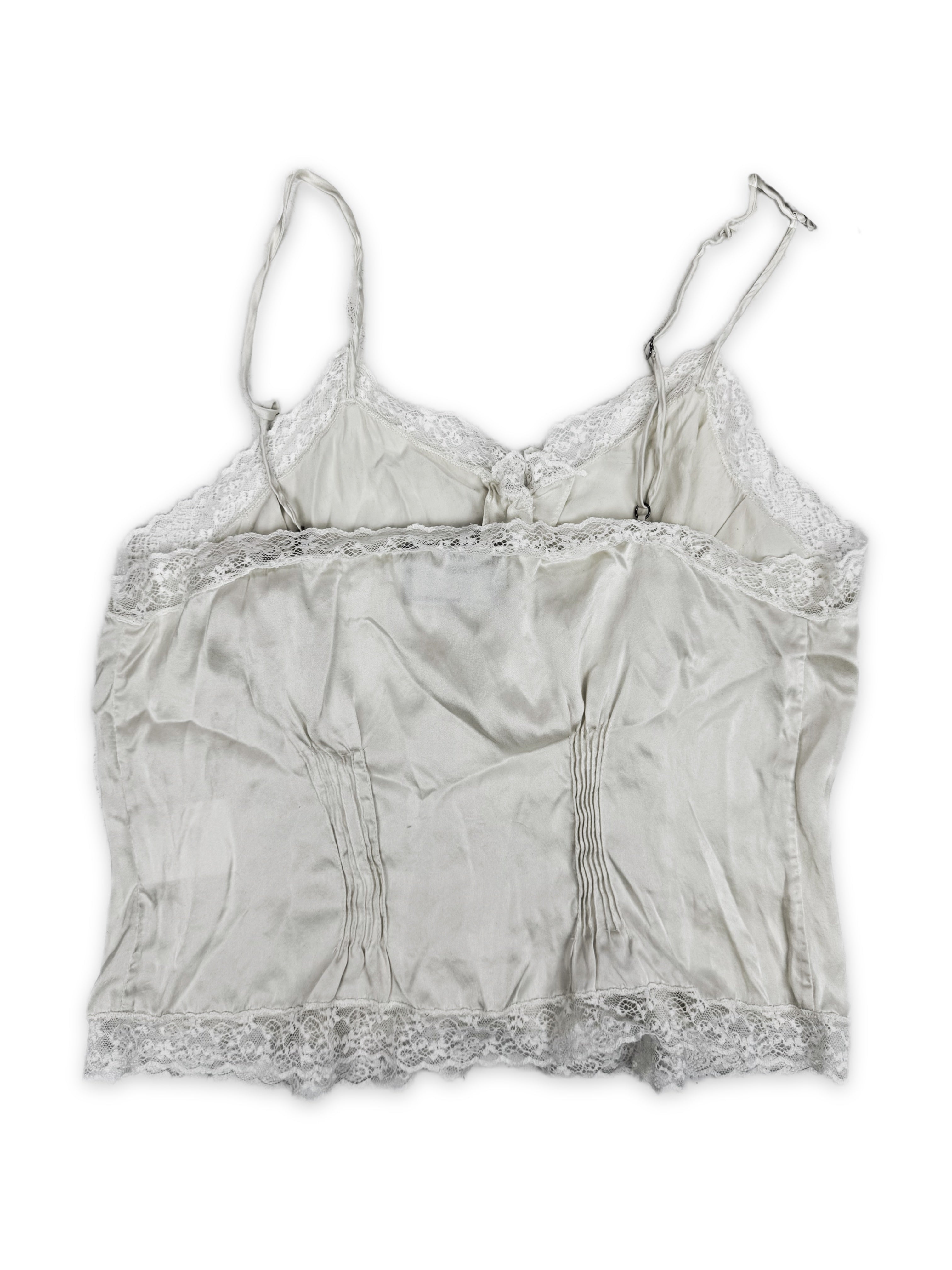 Enfants Riches Deprimes Lace Silk Pleated Button Up Shirt