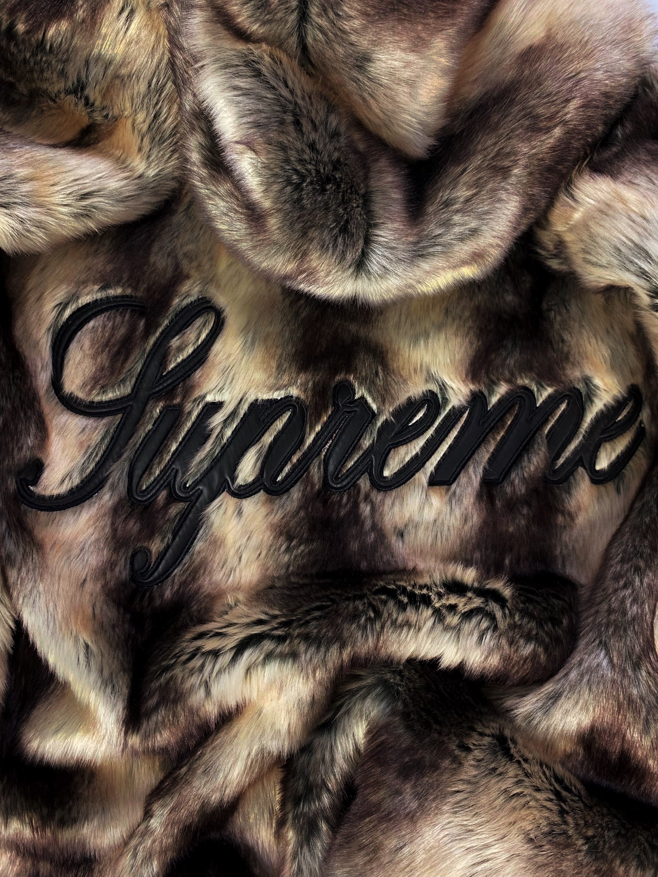 AW20 Supreme ‘3M’ Faux Fur Gradient Reversible Bomber Jacket