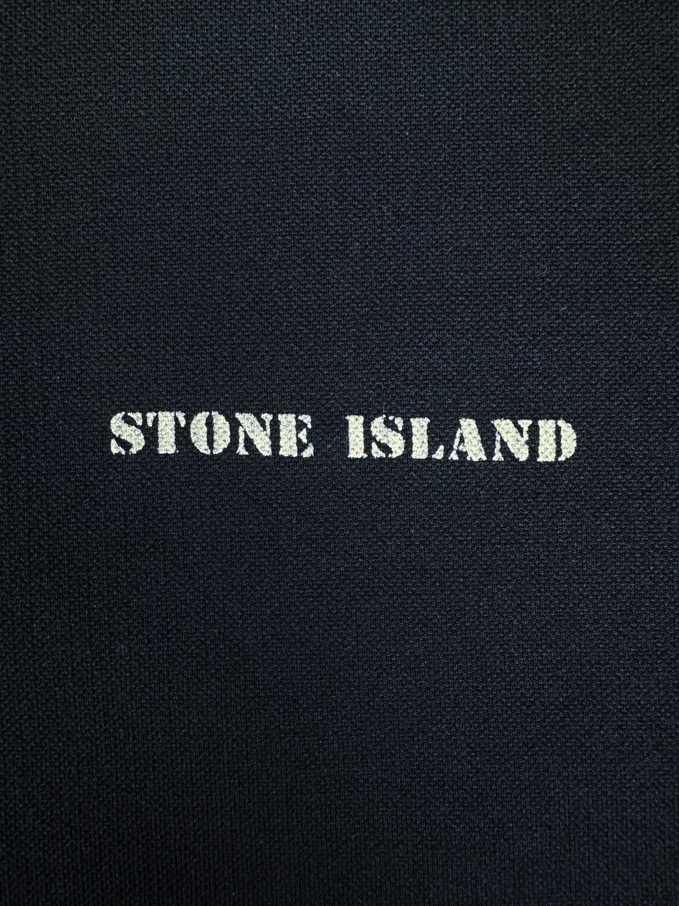 00s Stone Island Navy Blue Chest Logo Long Sleeve Shirt