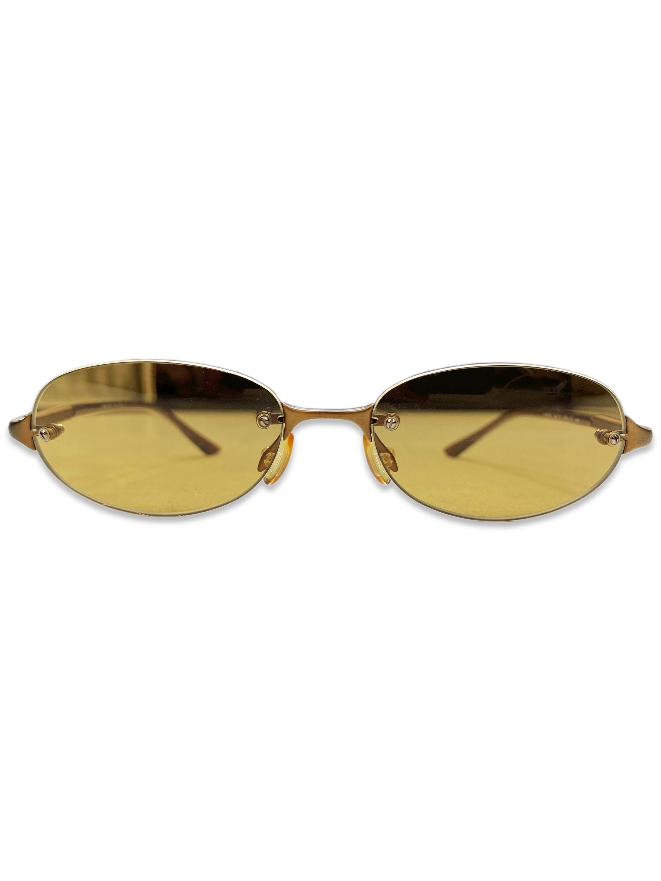 Prada Warm Tint Metallic Tech Engraved Sunglasses