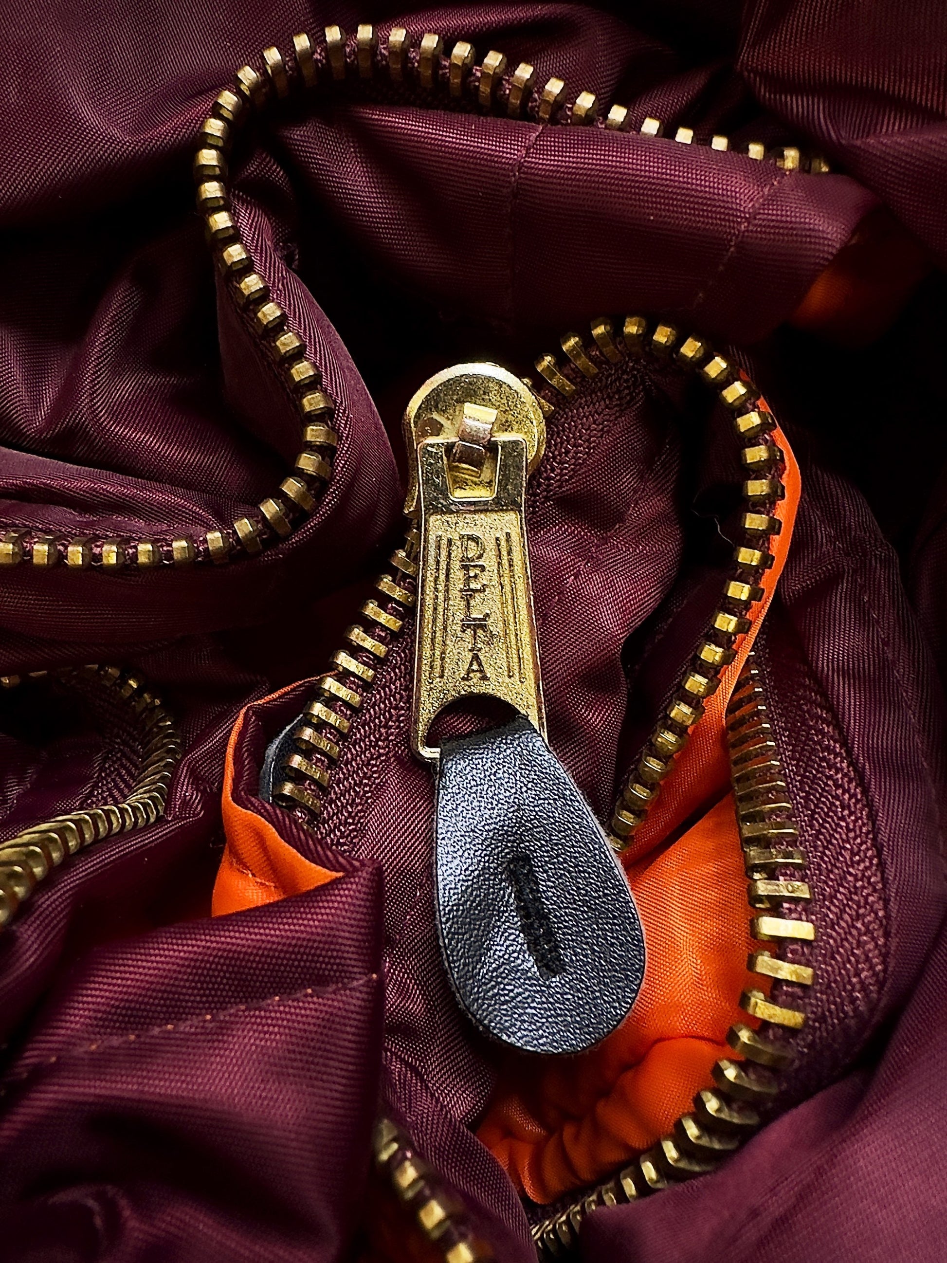 AW17 Vêtements ‘5XL’ Oversized Burgundy Nylon Bomber Jacket