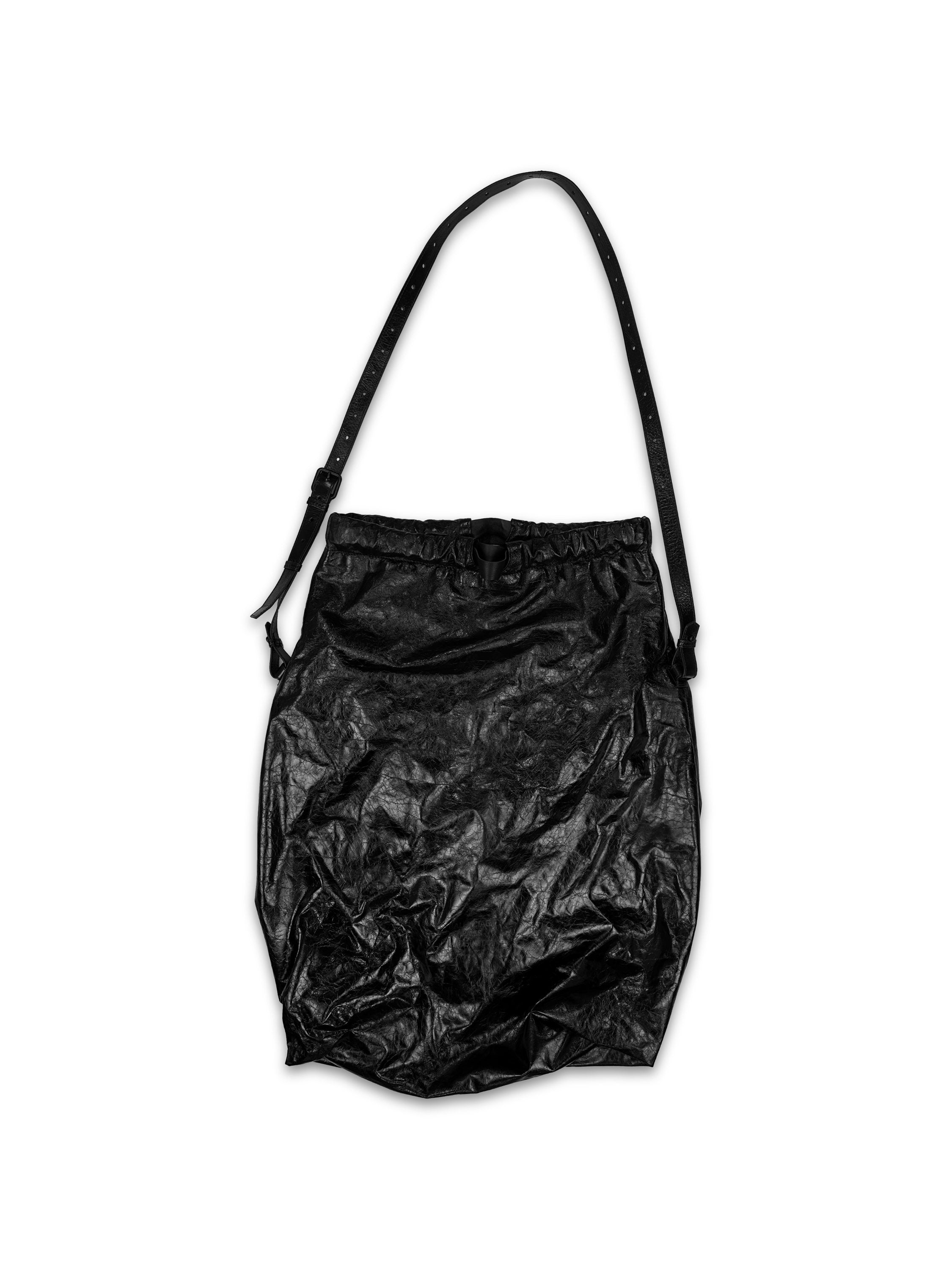 AW22 Balenciaga ‘360° Show’ Black Leather Trash / Garbage Bag