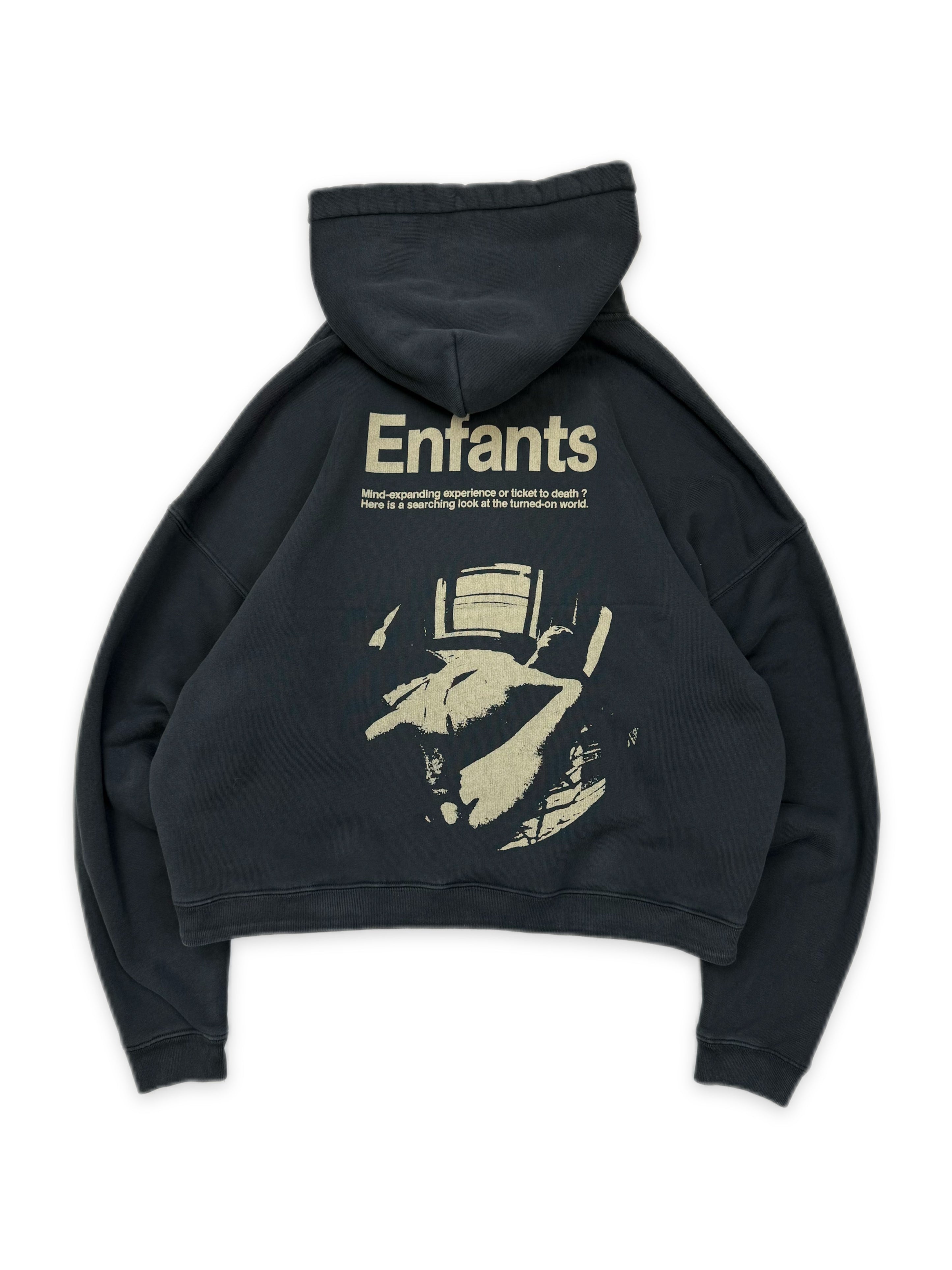 AW23 Enfants Riches Deprimes ‘Ticket to Death’ Cropped Hoodie