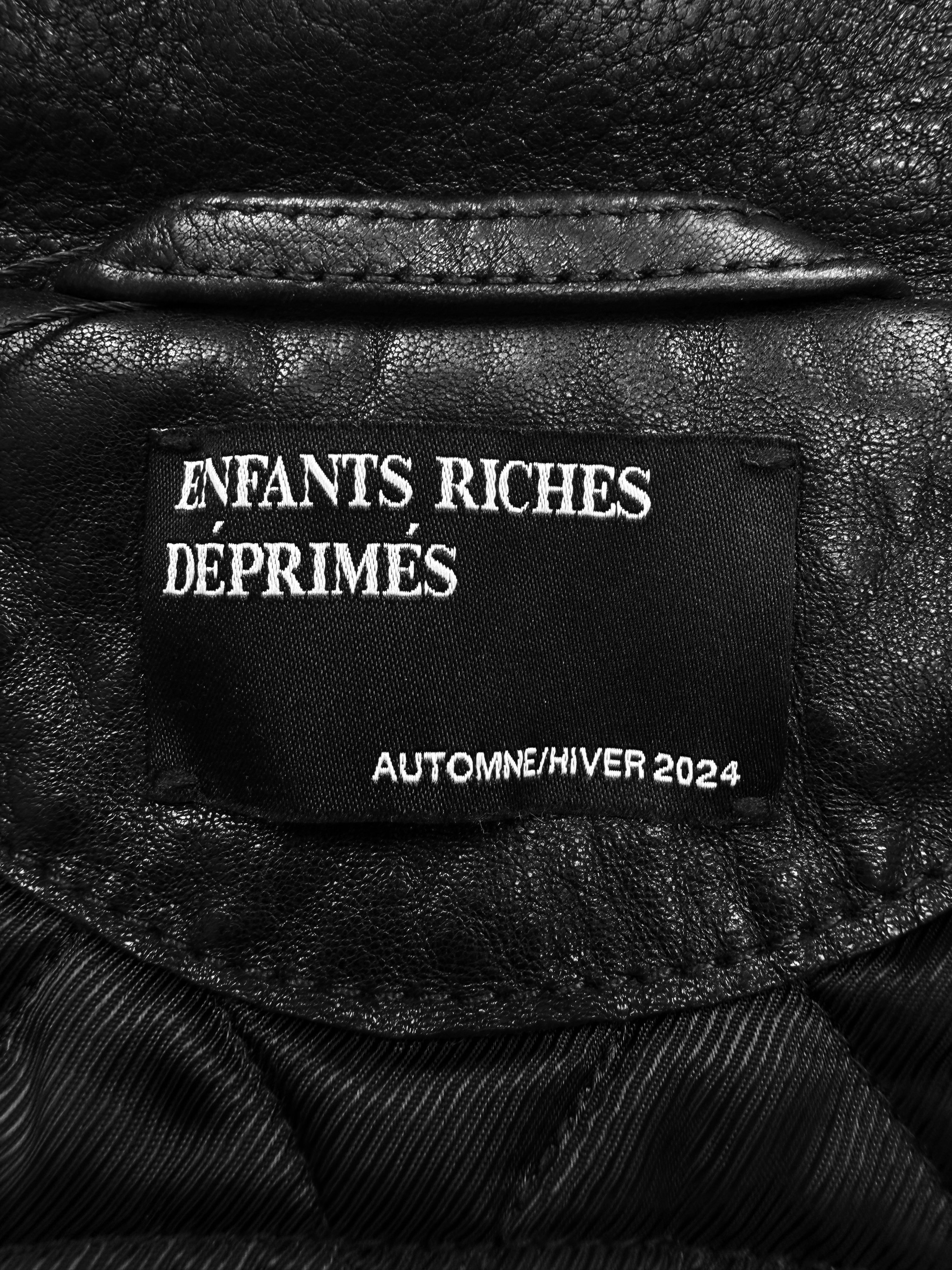 AW24 Enfants Riches Deprimes ‘Painters Wives’ Embroidered Leather Jacket