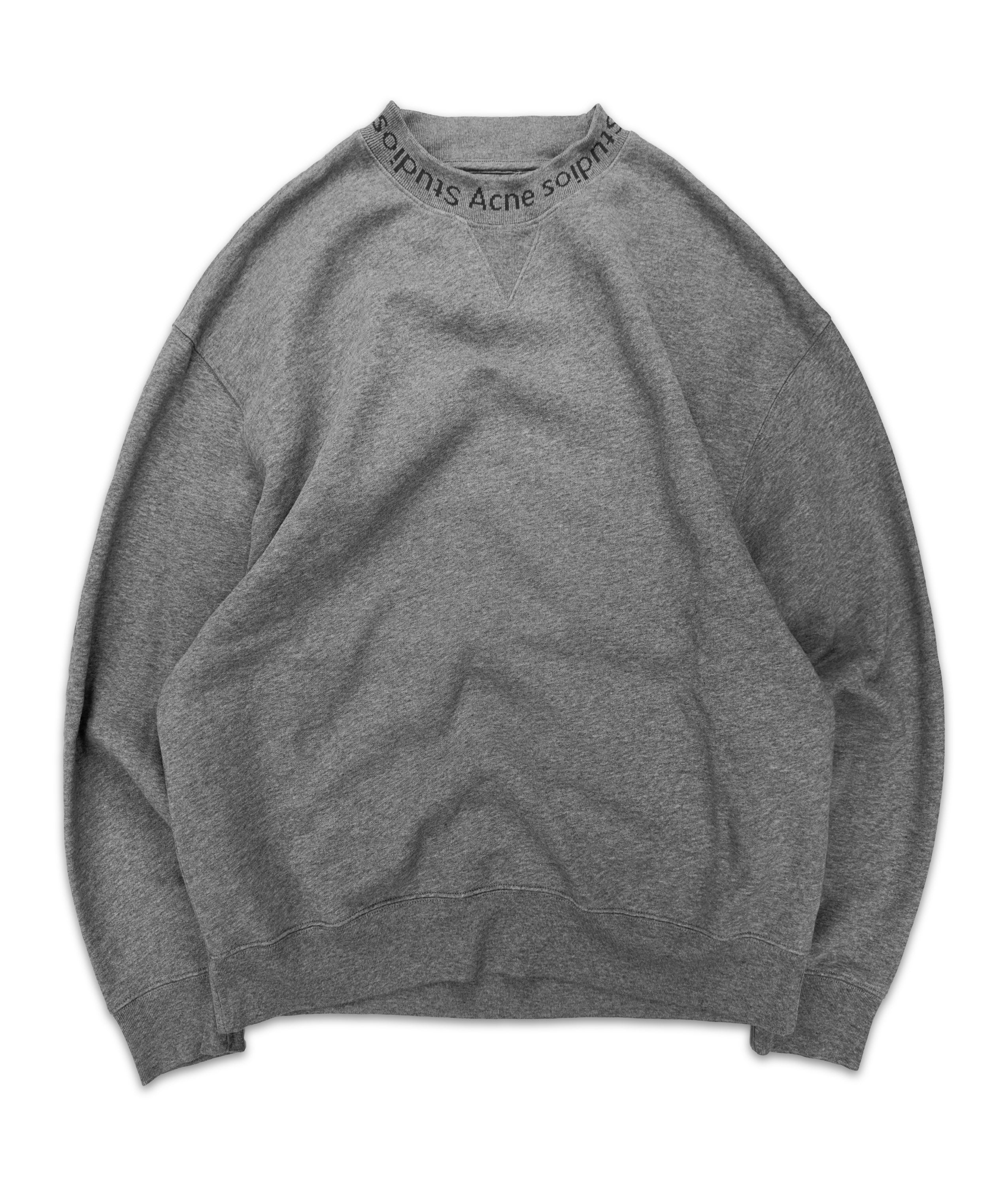 Acne Studios ‘Collar Monogram’ Grey Heavy Weight Crewneck