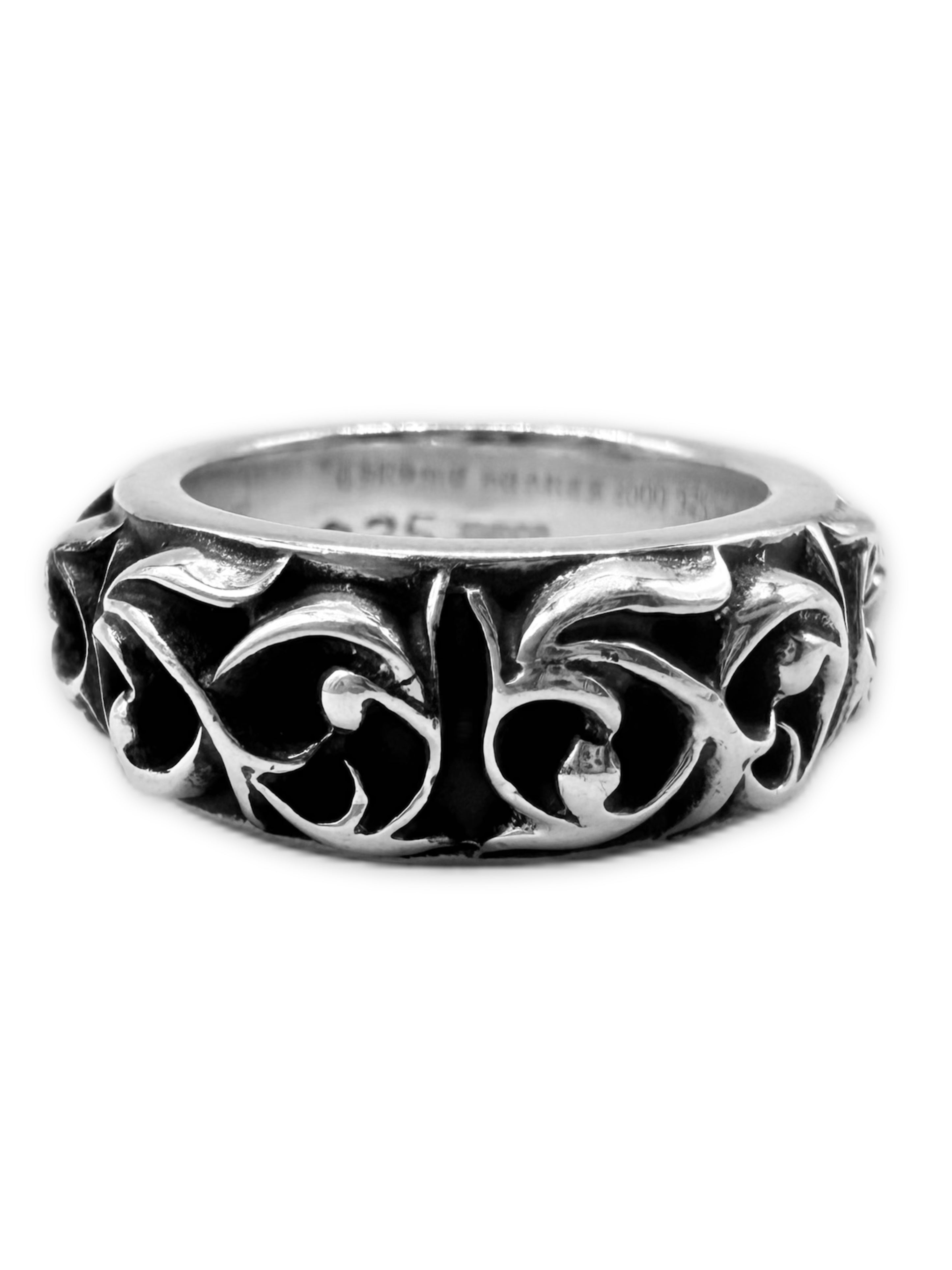 Chrome Hearts Eternity Vine .925 Silver Etched Ring
