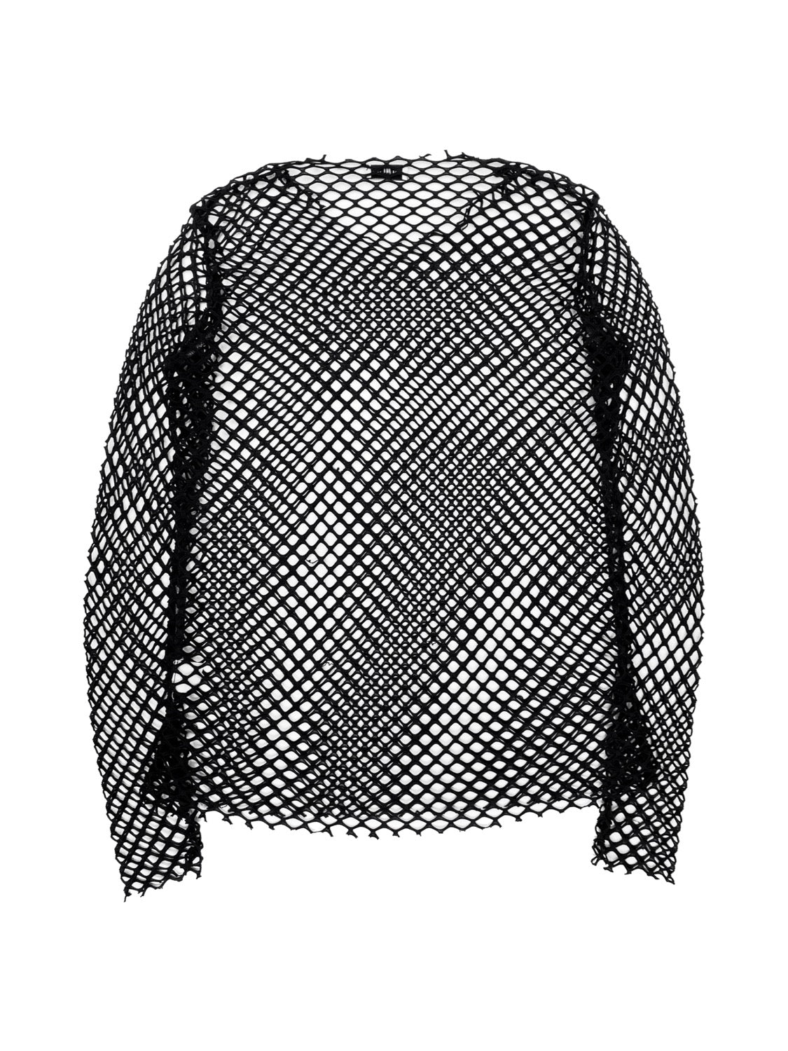 SS19 Dries Van Noten Mesh Loose Knit Raw Hem Longsleeve Shirt
