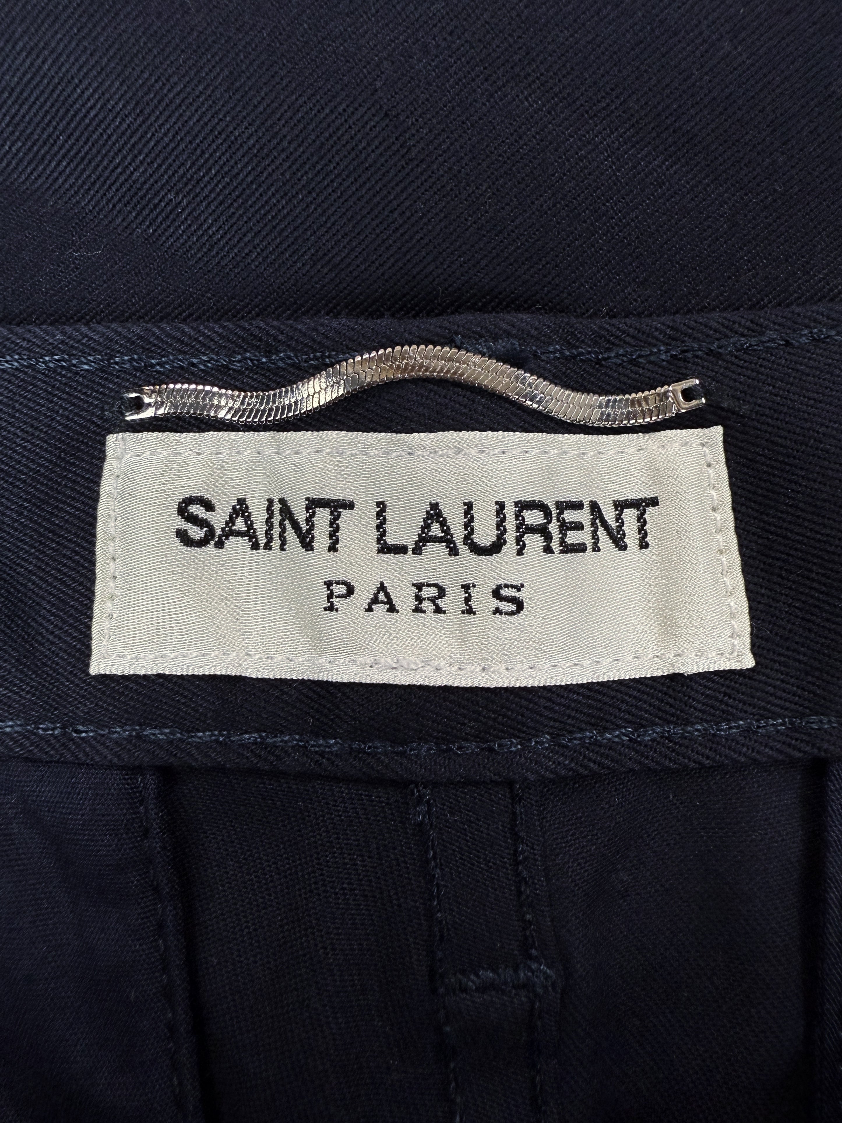 Saint Laurent Paris Navy Blue Slim Cut Pants