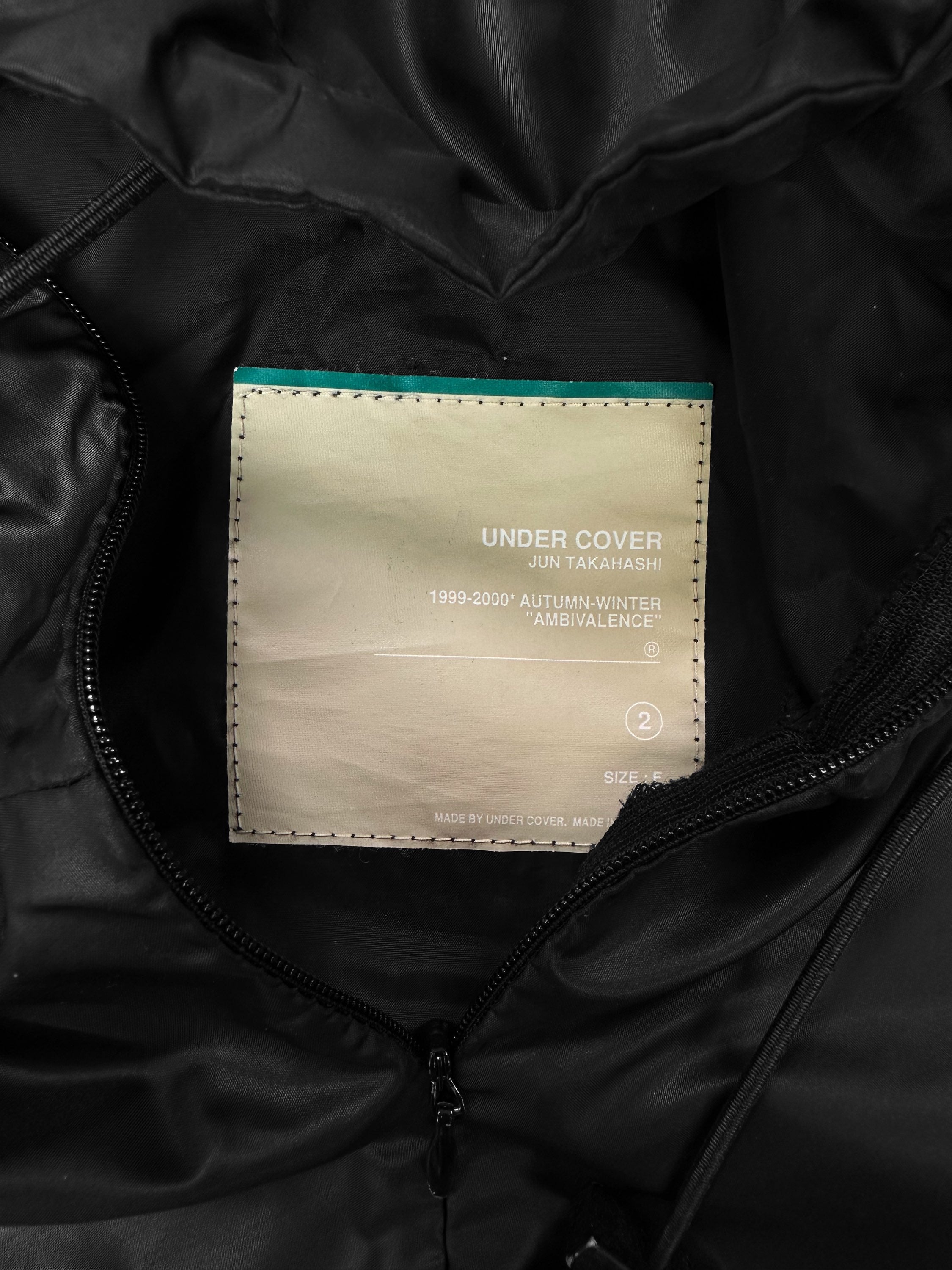 AW99 Undercover ‘Ambivalence’ Packable Black Anorak