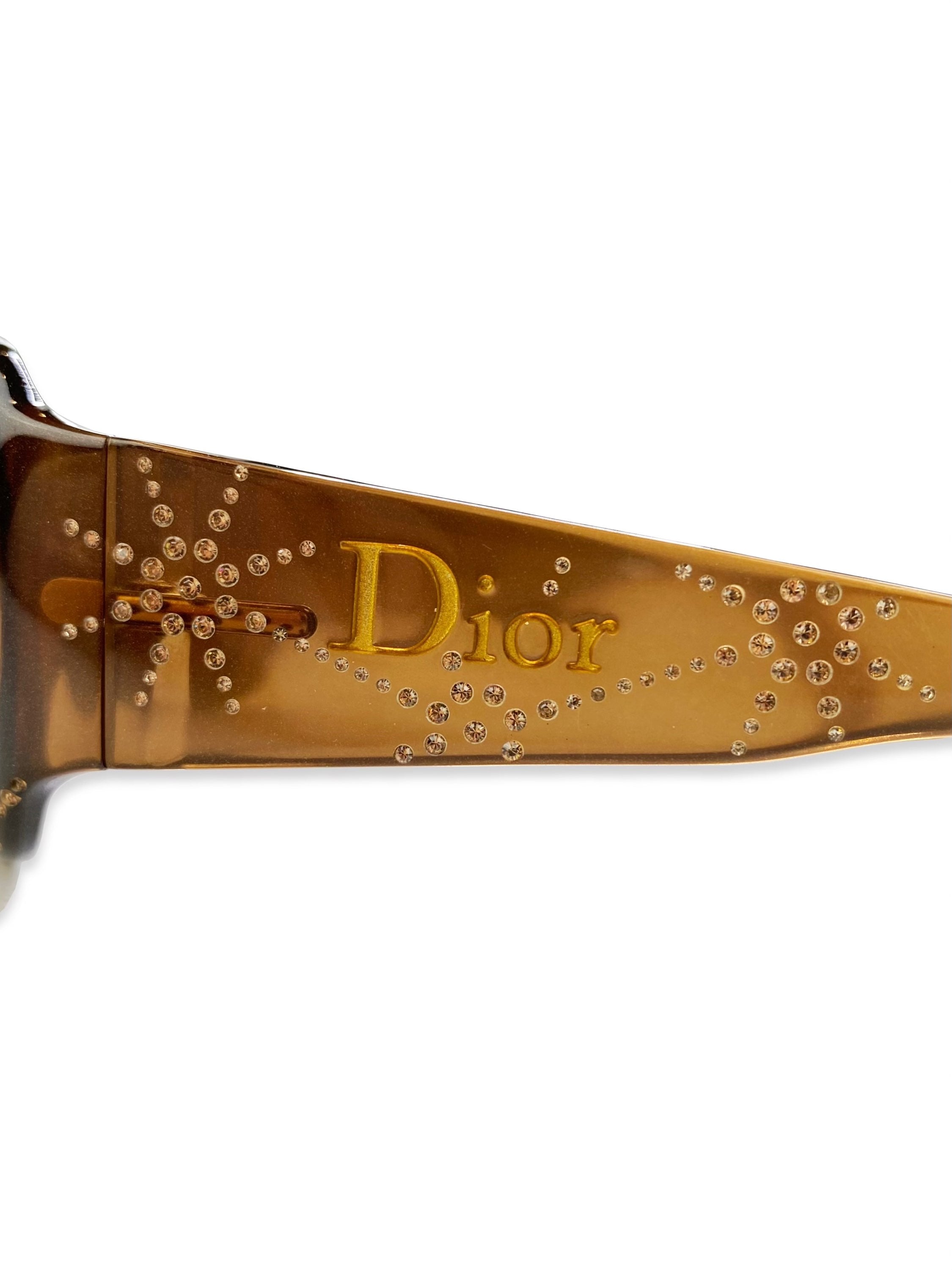 2000’s Dior Bewjewlled Gold Rounded Explosion Sunglasses