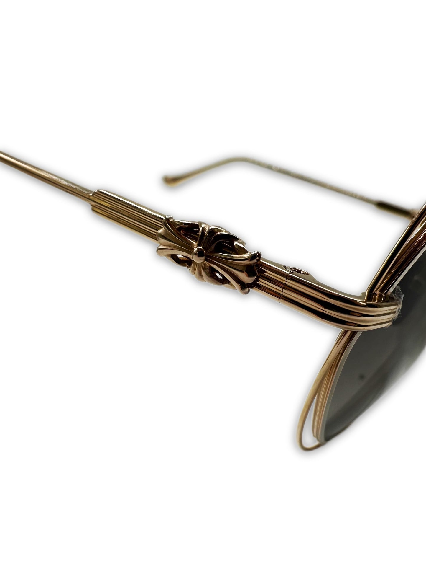 Chrome Hearts ‘Semenstress’ 18K Gold Plated Circular Sunglasses