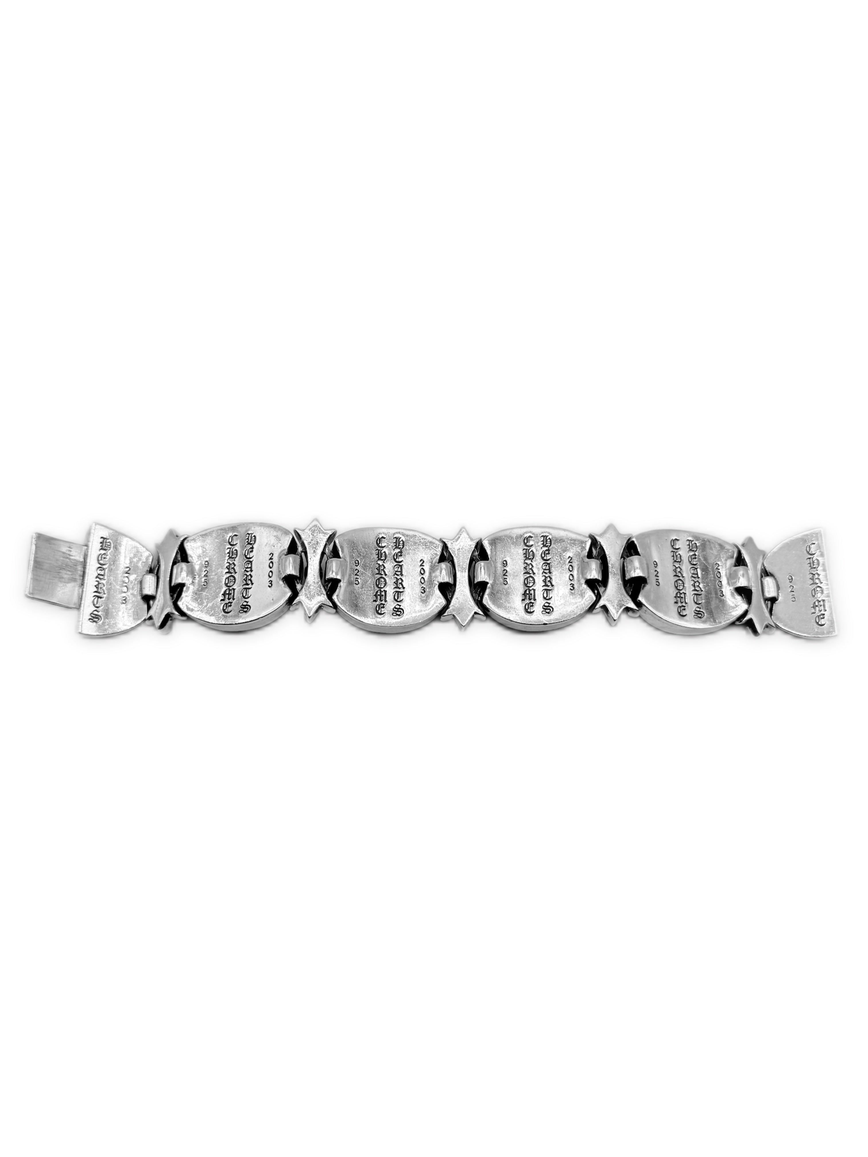 Chrome Hearts Star Oval Floral .925 Silver Bracelet