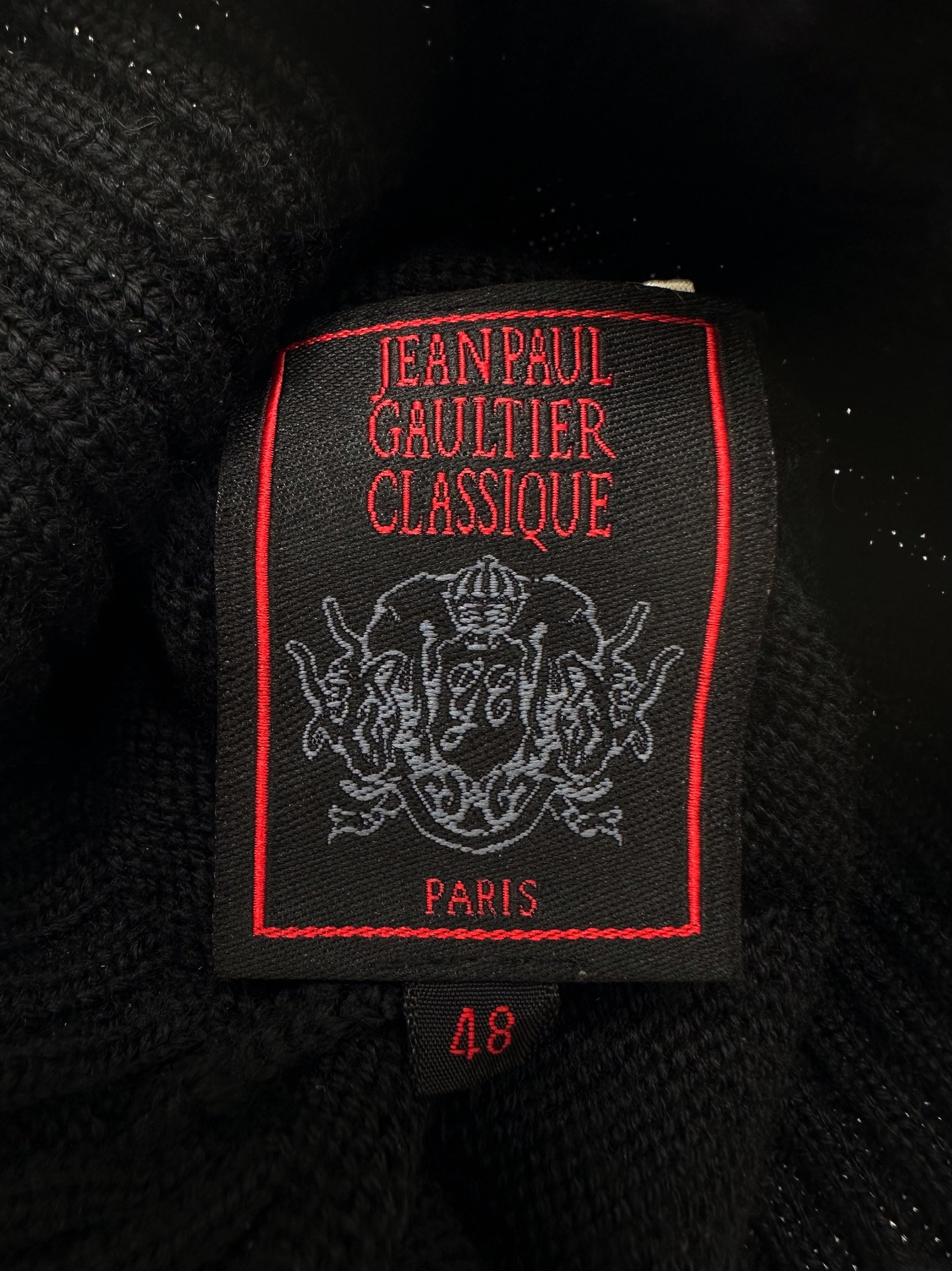 AW03 Jean Paul Gaultier ‘Devil’s Horn’ Black Knitted Beanie Hat