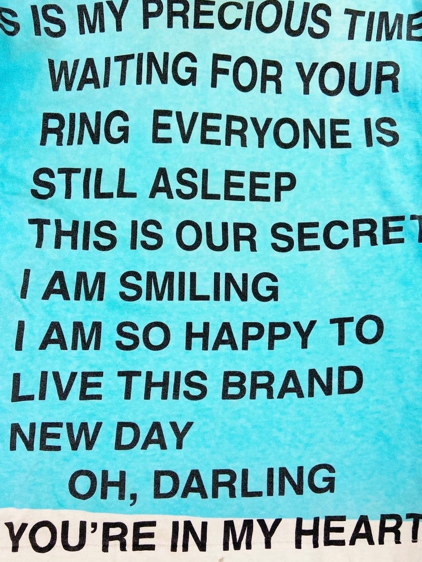 SS02 Junya Watanabe “Waiting For You” Full Print Poem Shirt
