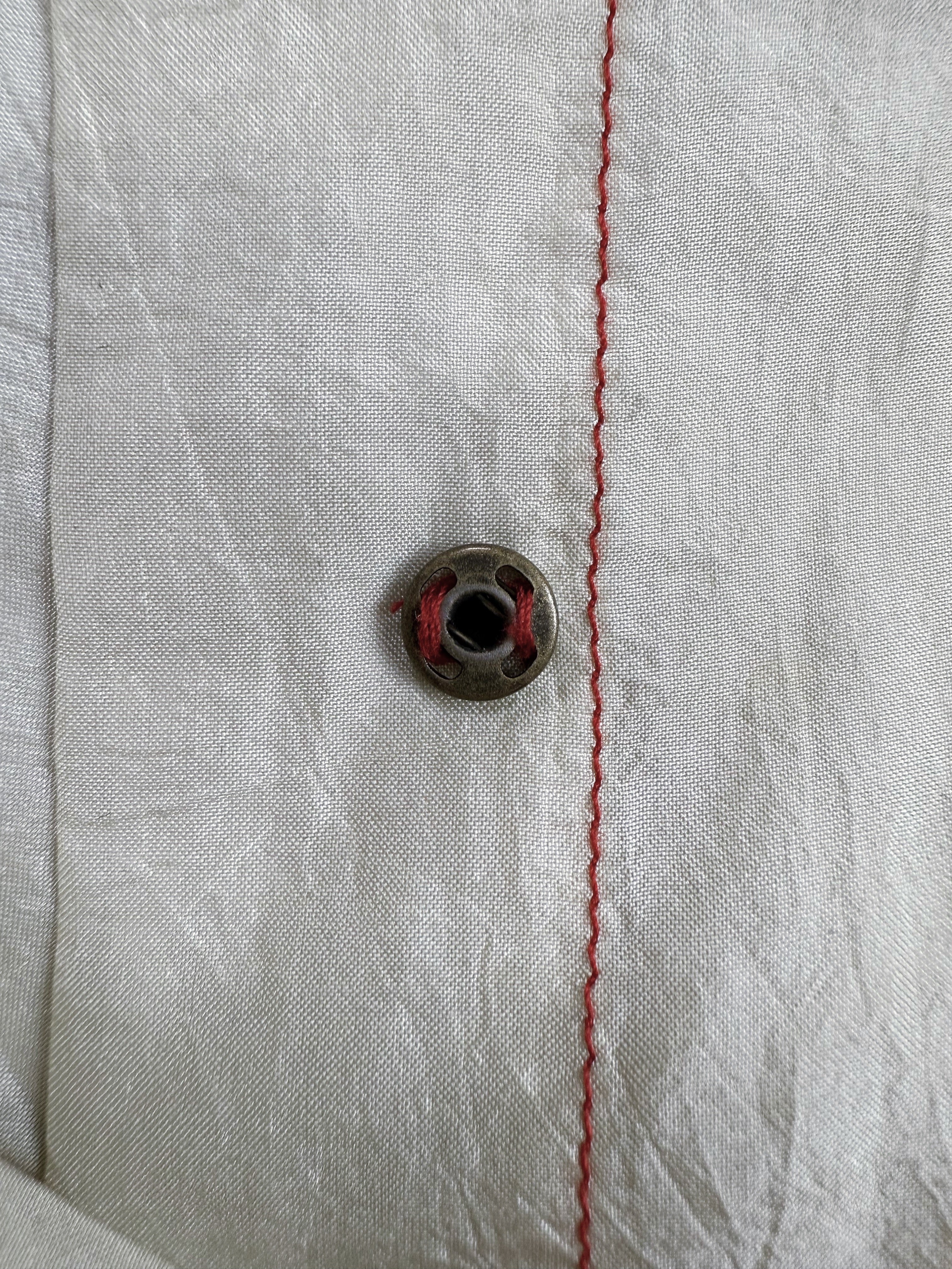 90s Maison Margiela Single Red Stitch White Tag Sleeveless Vest
