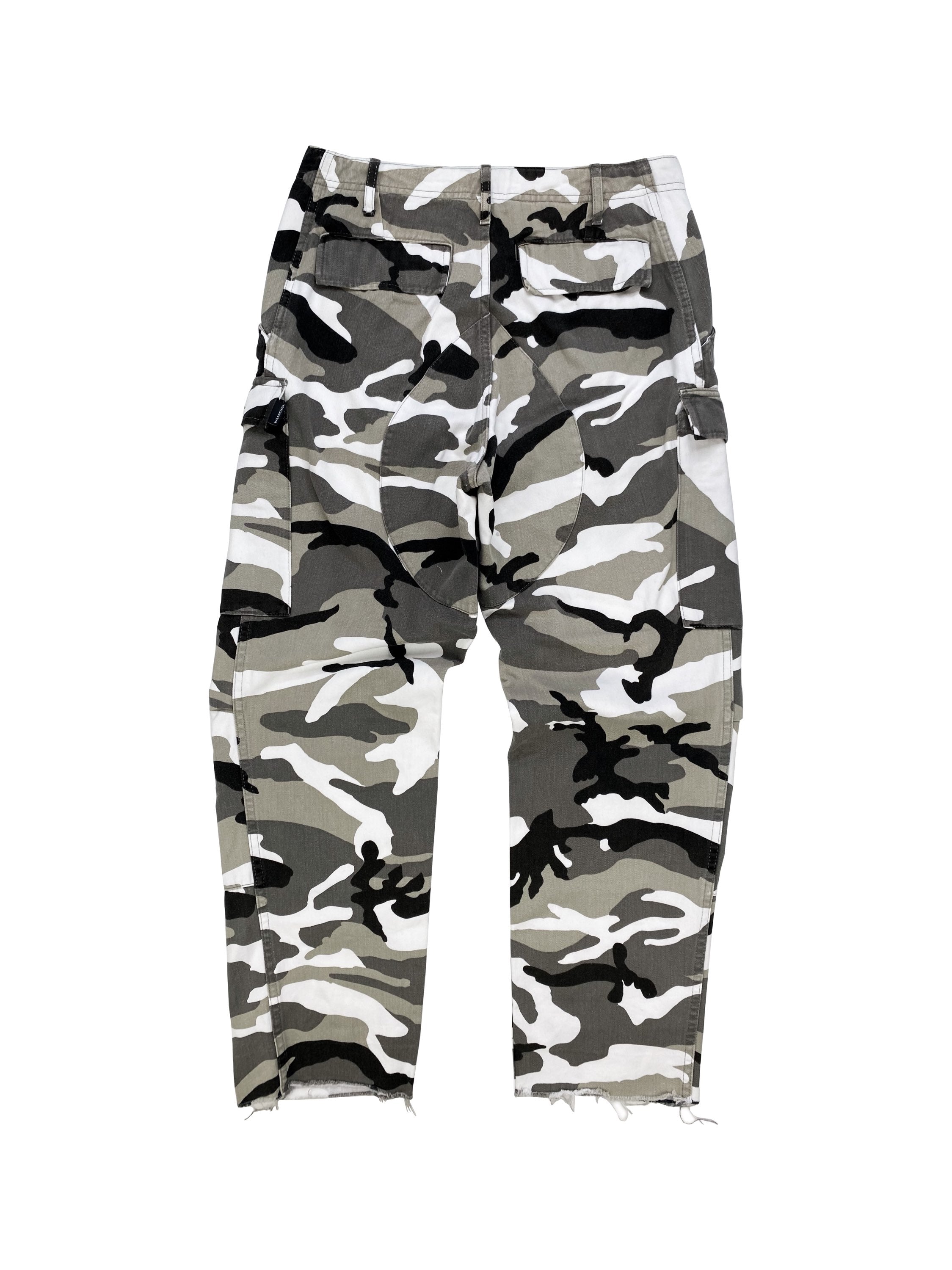 SS18 Balenciaga Digi Snow Camo Cargo Pants