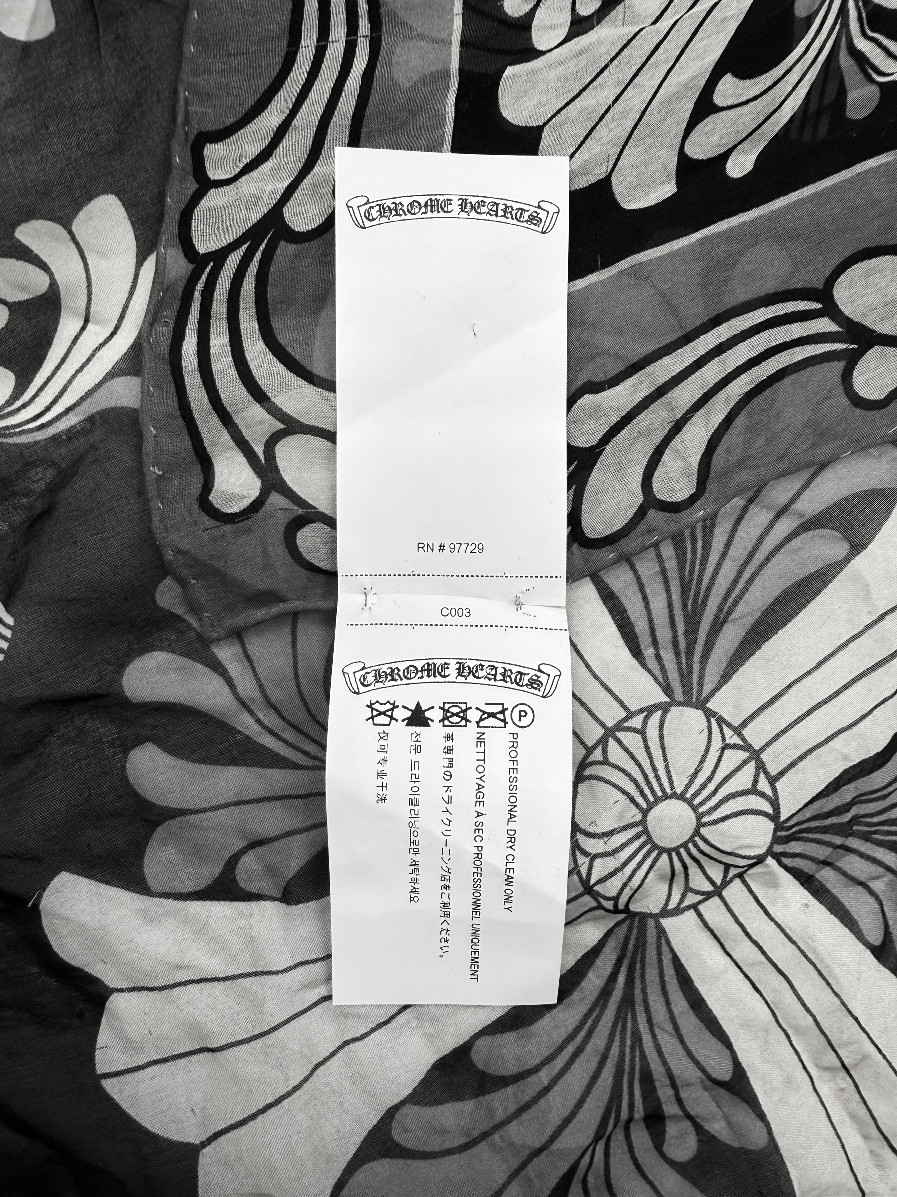 Chrome Hearts Plus Monogram XL French Silk Scarf