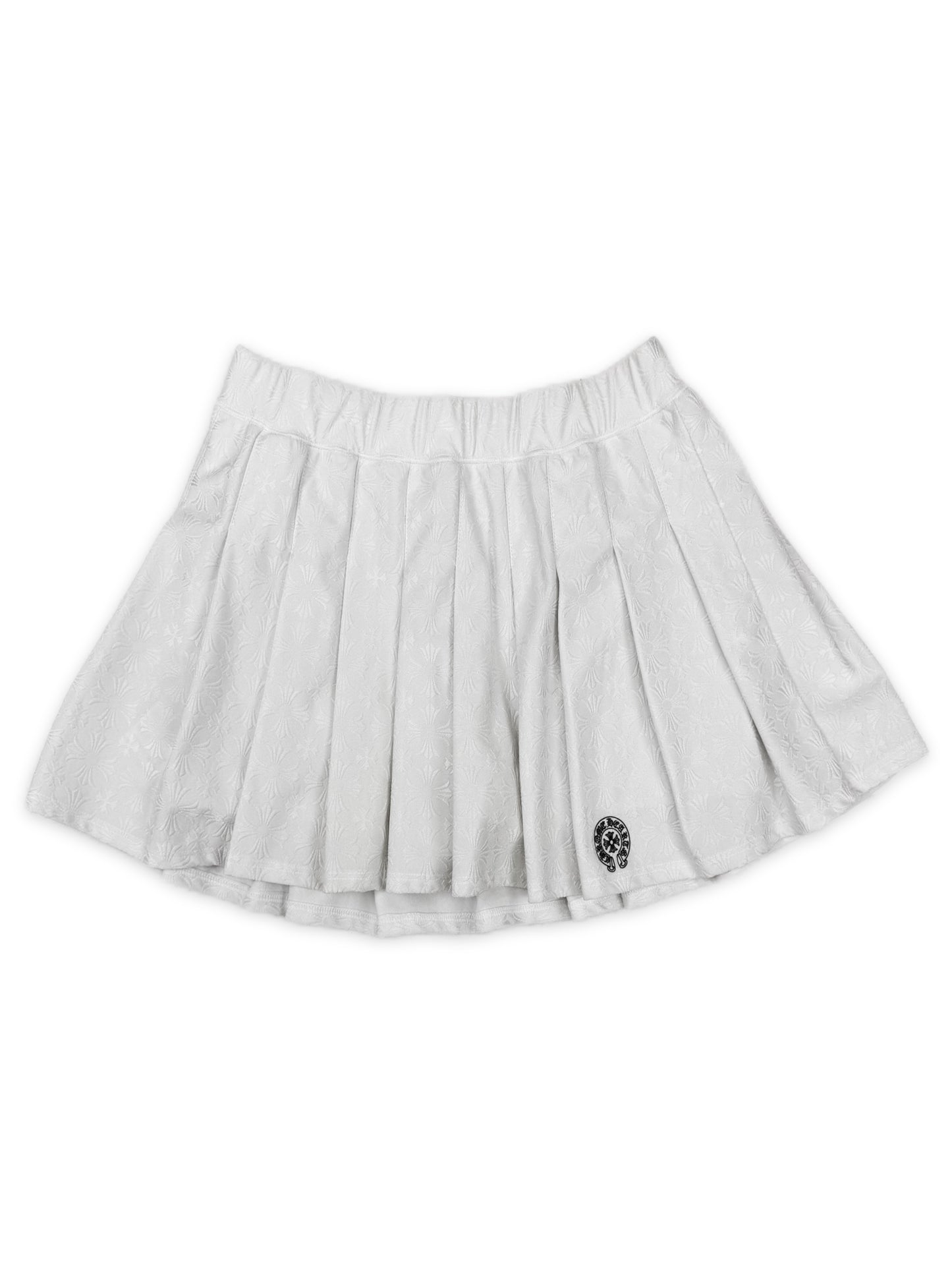 Chrome Hearts Pleated Plus Monogram Elasticated Tennis Skirt