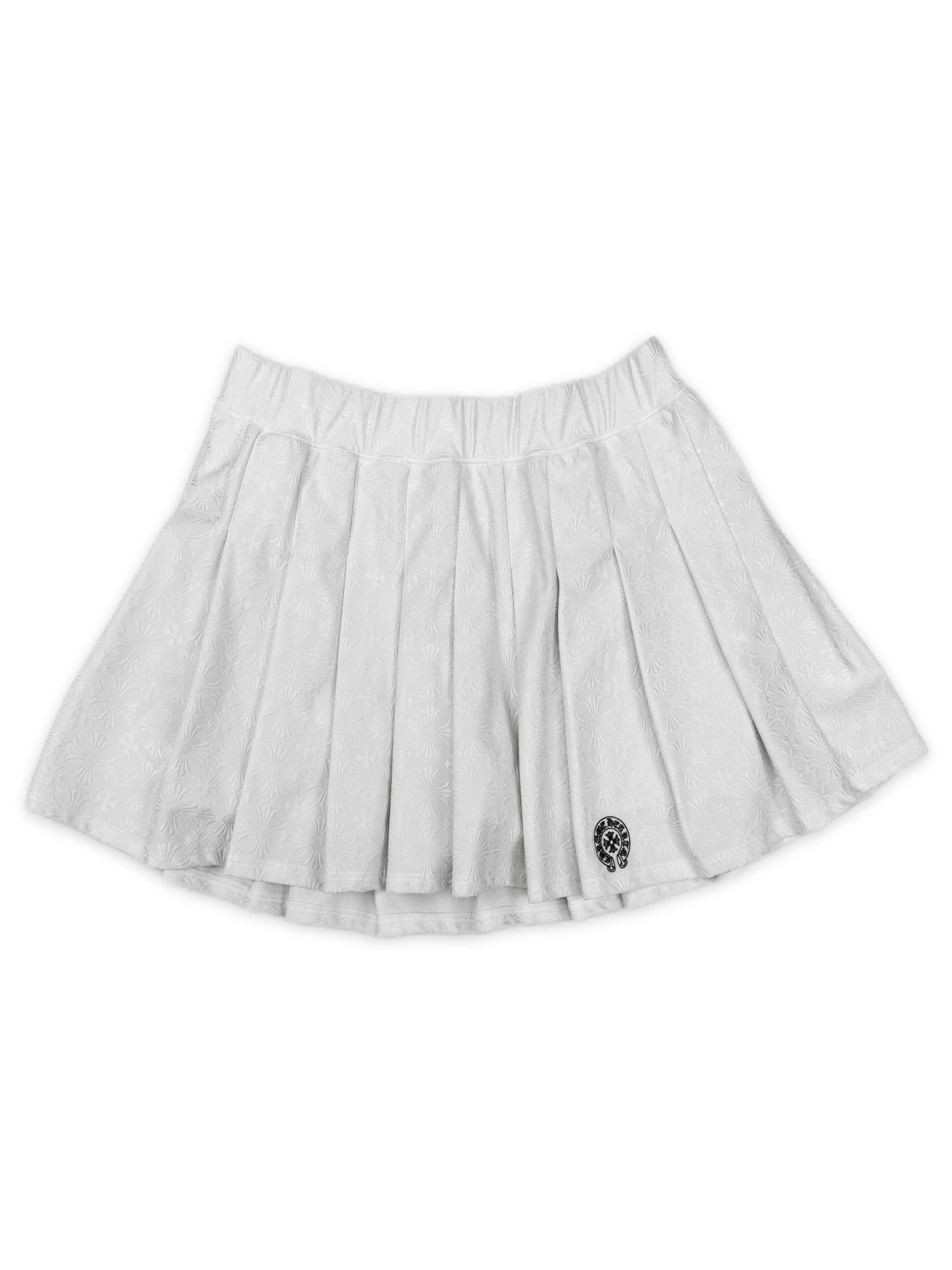 Chrome Hearts Pleated Plus Monogram Elasticated Tennis Skirt