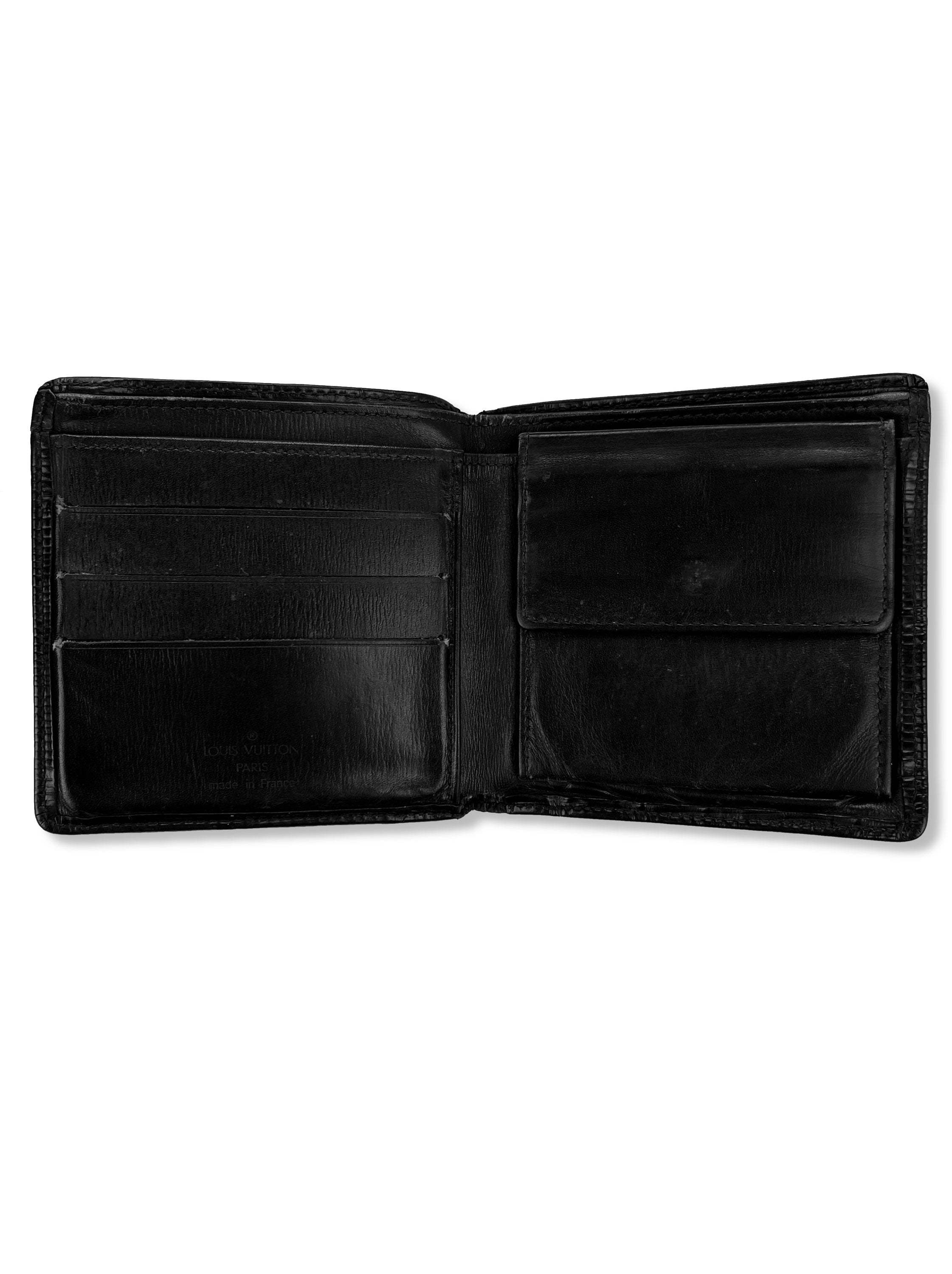 Louis Vuitton Black Epi Embossed Bifold Wallet