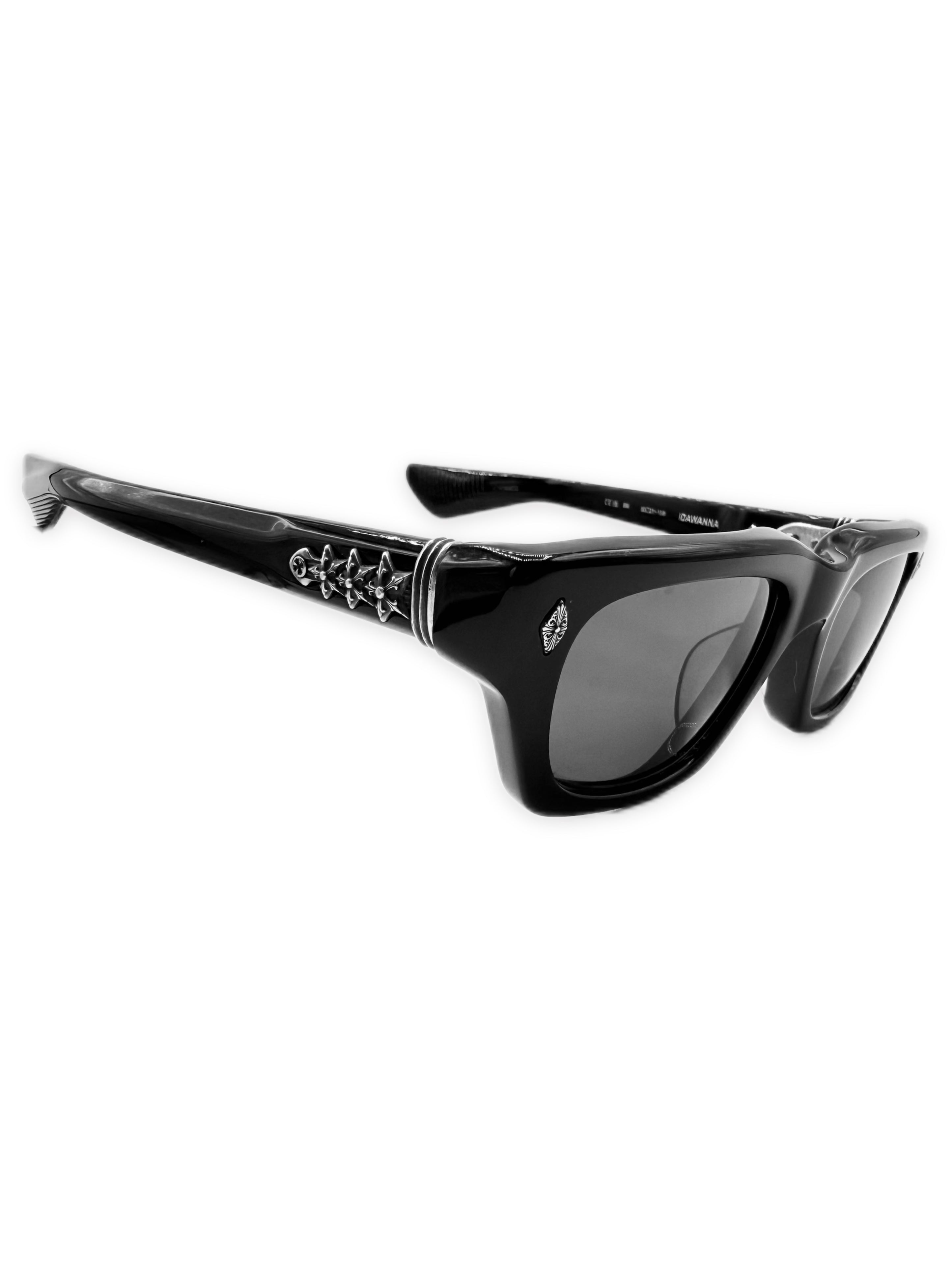 Chrome Hearts ‘Idawanna’ Black Star Rectangular Sunglasses