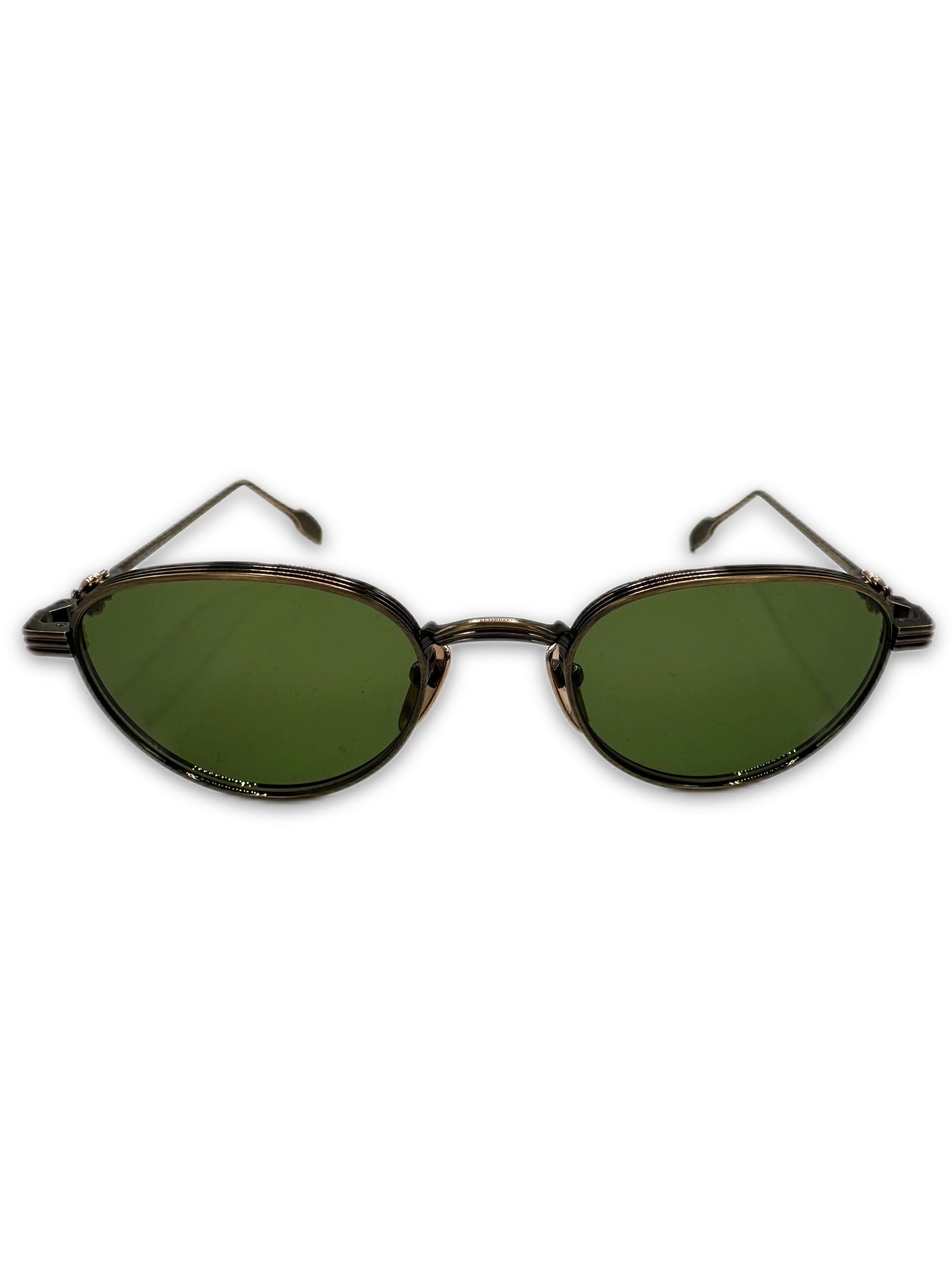 Chrome Hearts ‘Clitoral’ Green Tint Oval .925 Silver Sunglasses