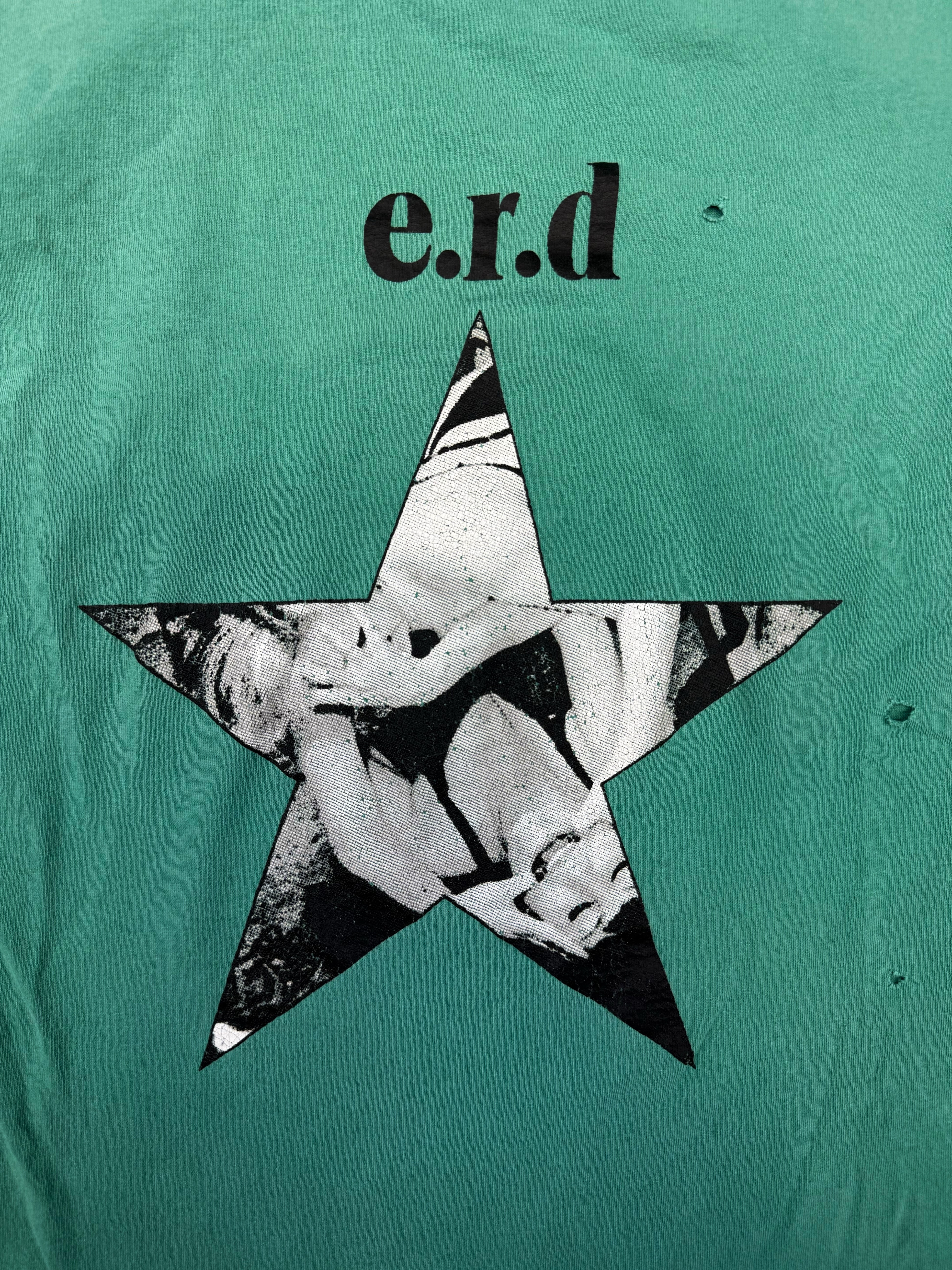 Enfants Riches Deprimes ‘Pleasures Denied’ Teal Distressed Long Sleeve