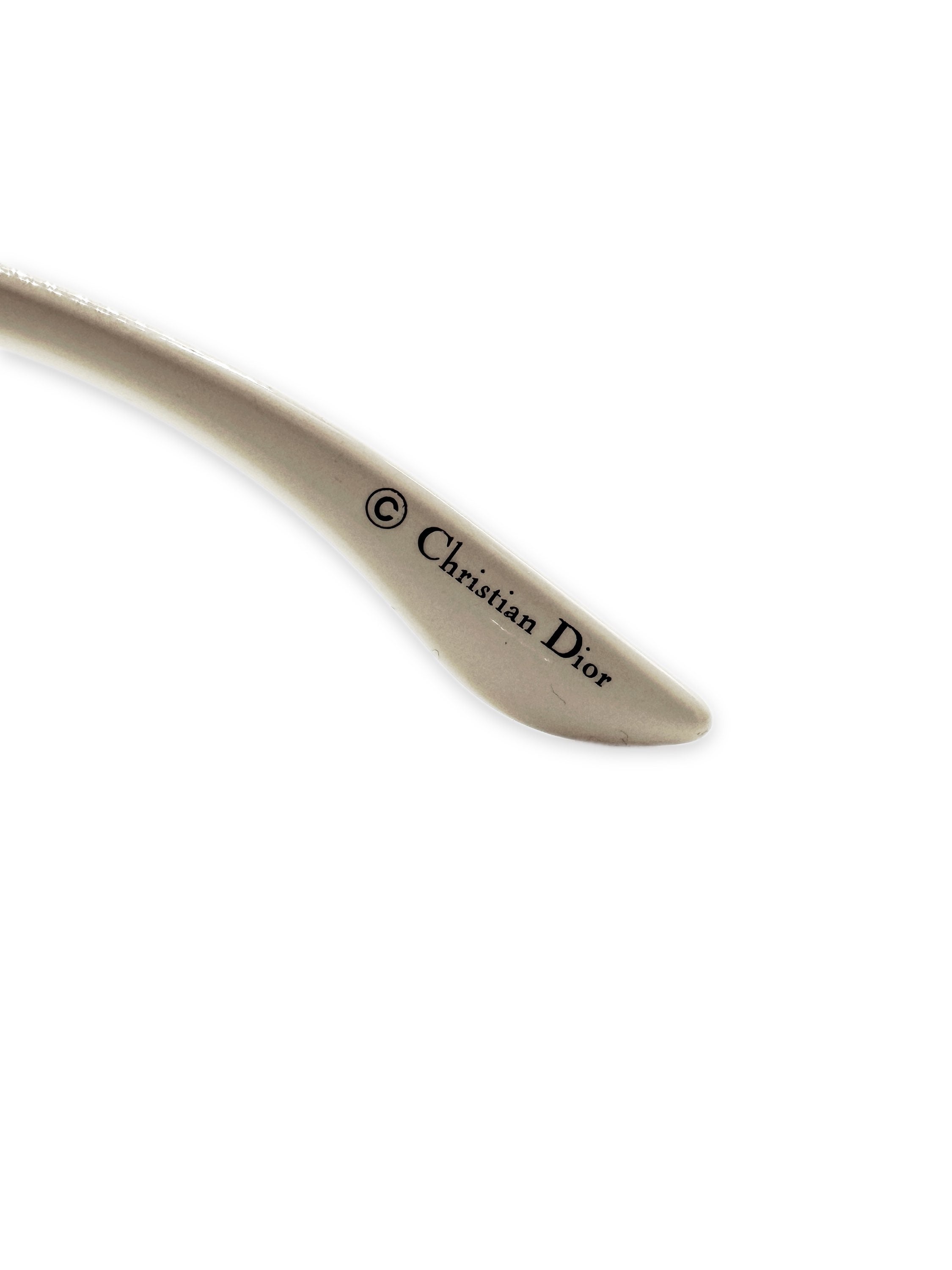 Dior Silver Logo Rounded Frame Gradient Lens Sunglasses