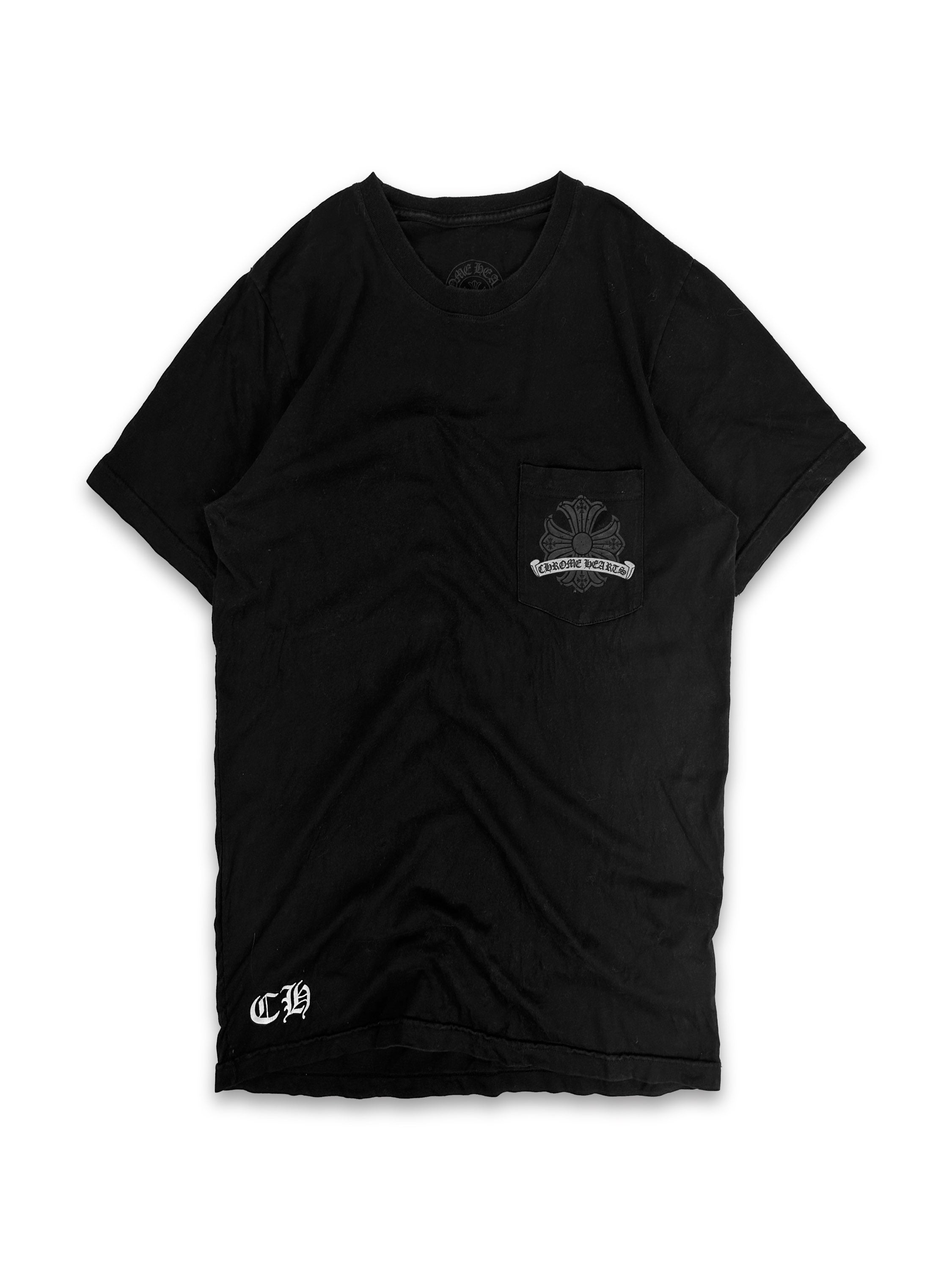 Chrome Hearts Fleur Logo Black Pocket T-Shirt