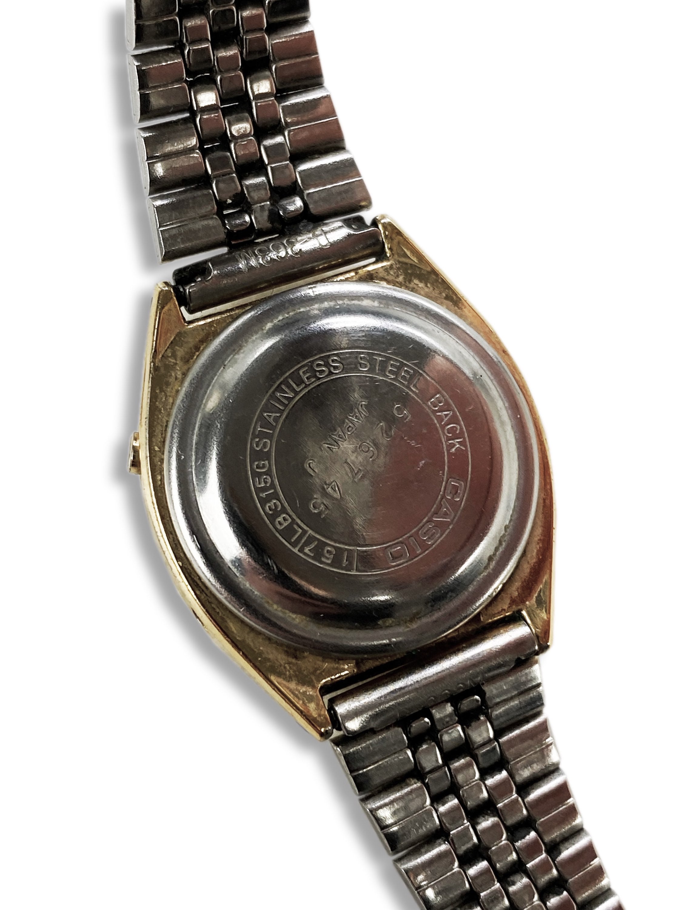 Casio Lithium Metallic Two Tone Stainless Steel Watch
