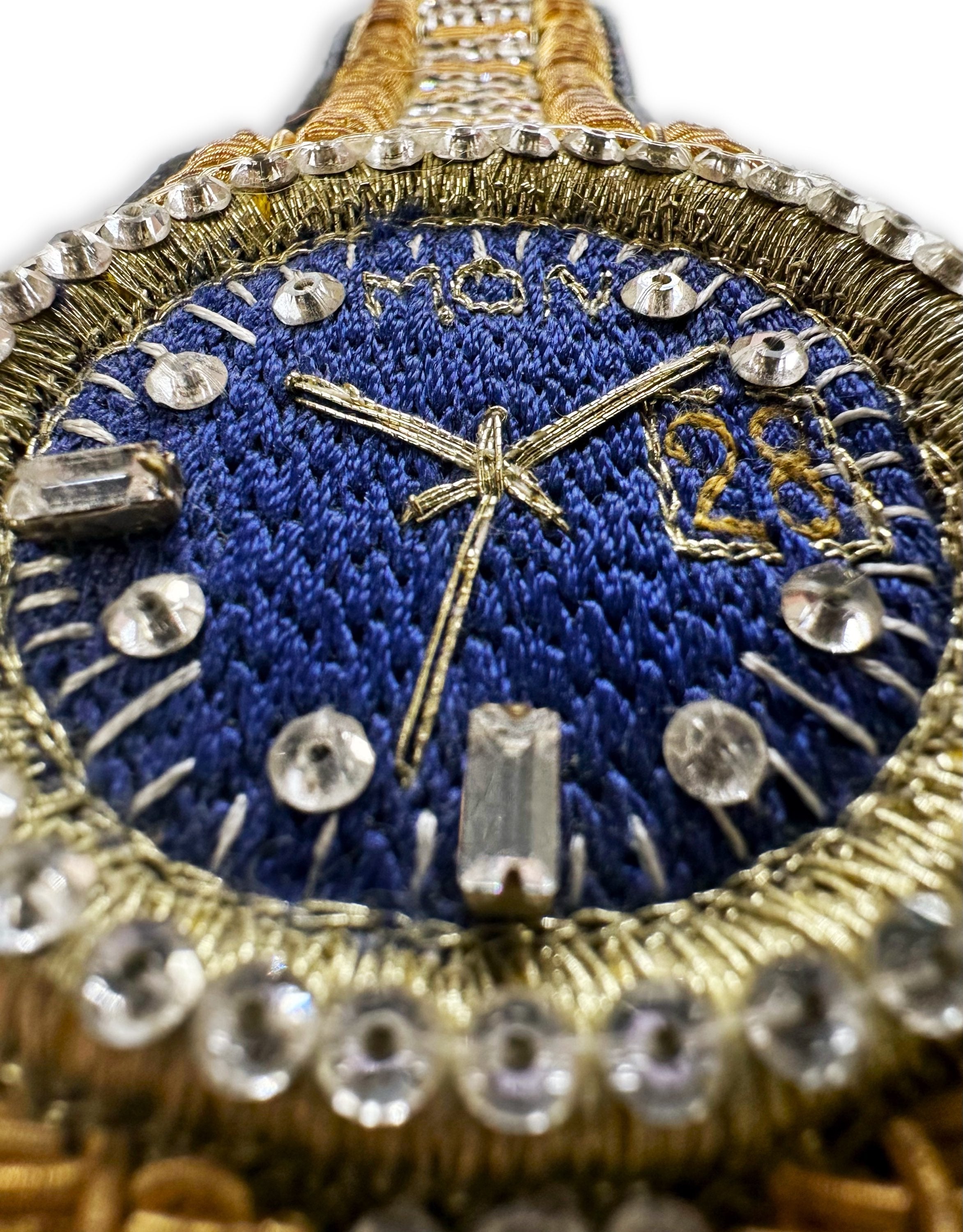 SS21 Walter Van Beirendonck ‘Beaded’ Gold Wrist Watch