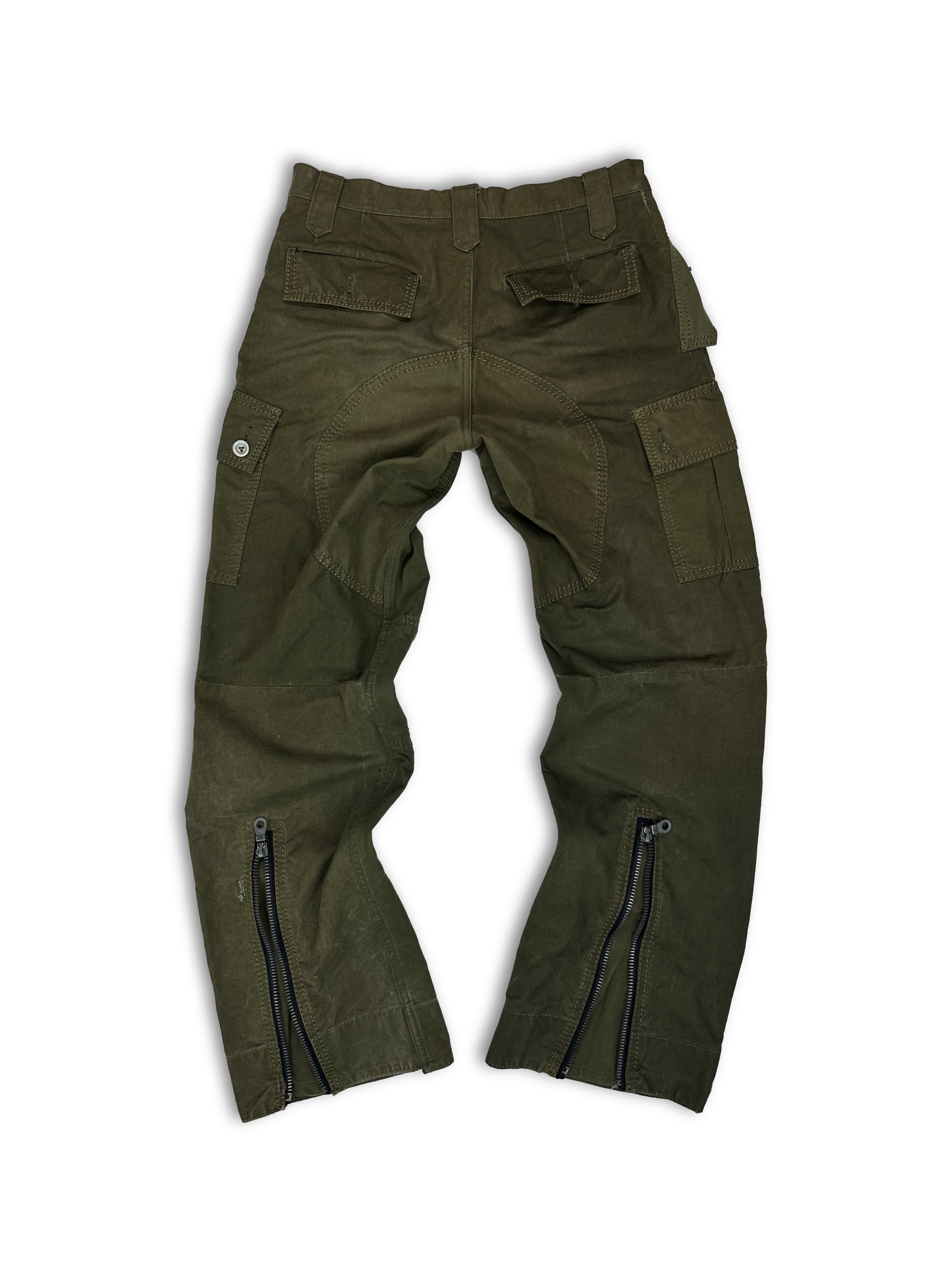 00s Isamu Katayama BACKLASH ‘Reconstructed’ Flared Cargo Pants