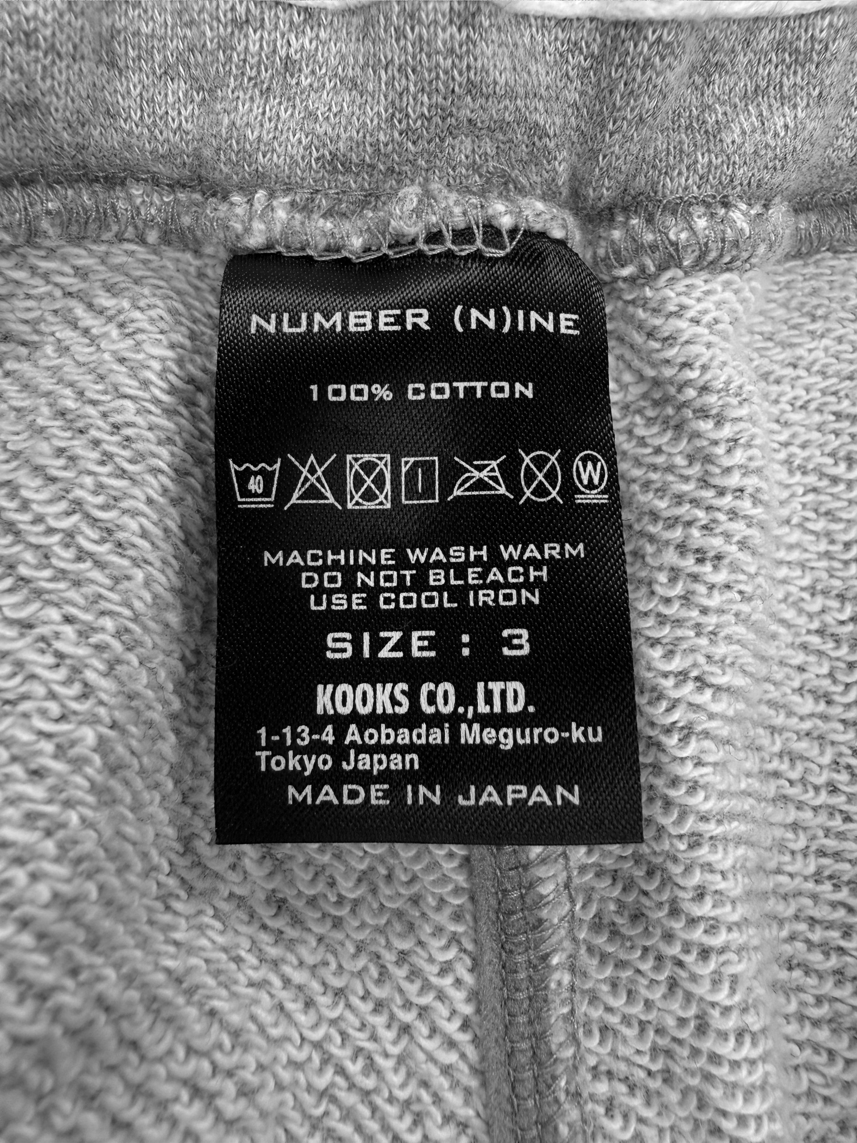 Number (N)ine Multi Pocket Heather Grey Cargo Sweatpants