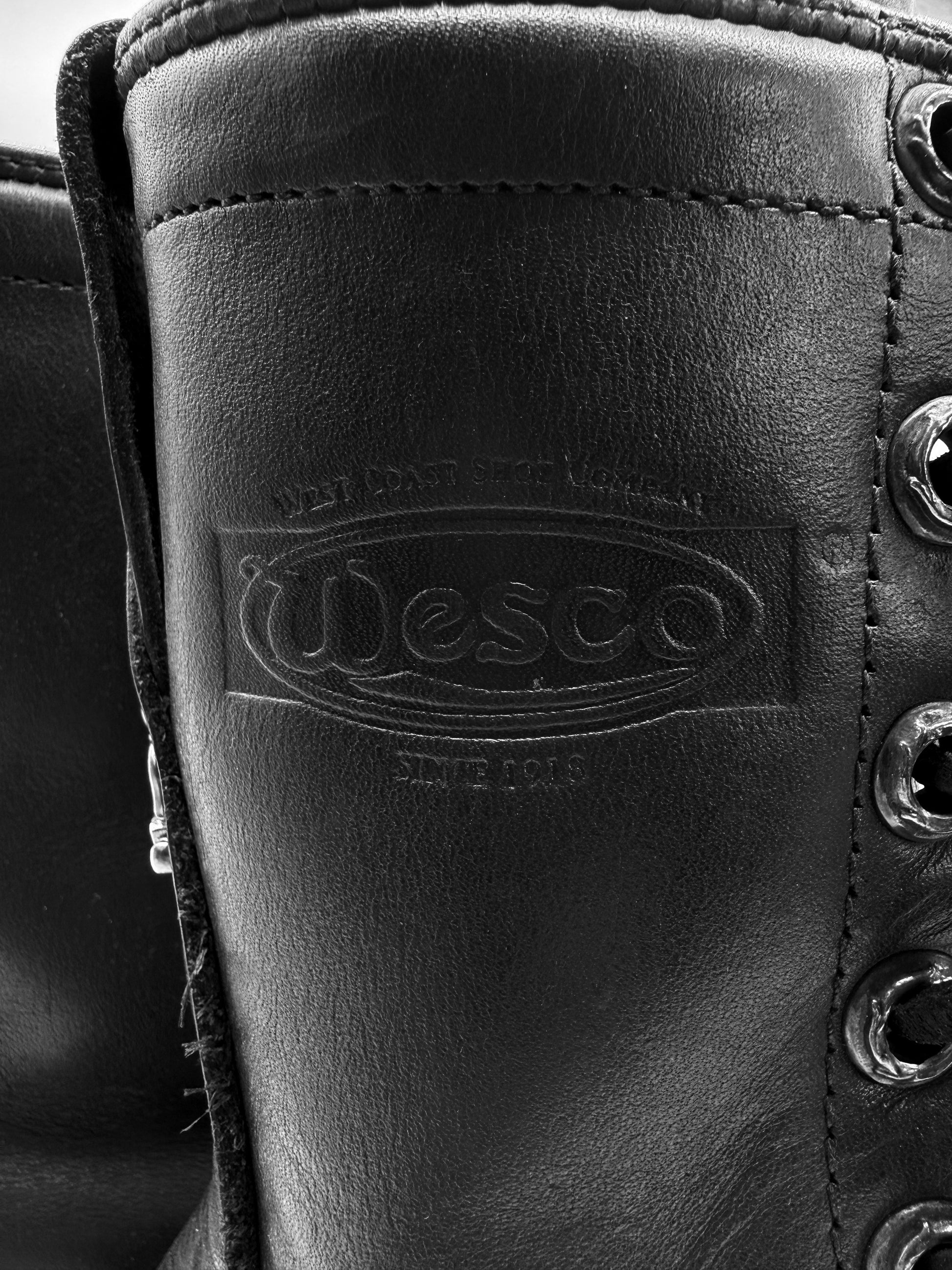 Chrome Hearts x Wesco Stomper Black Leather Hi-top Dagger Boots