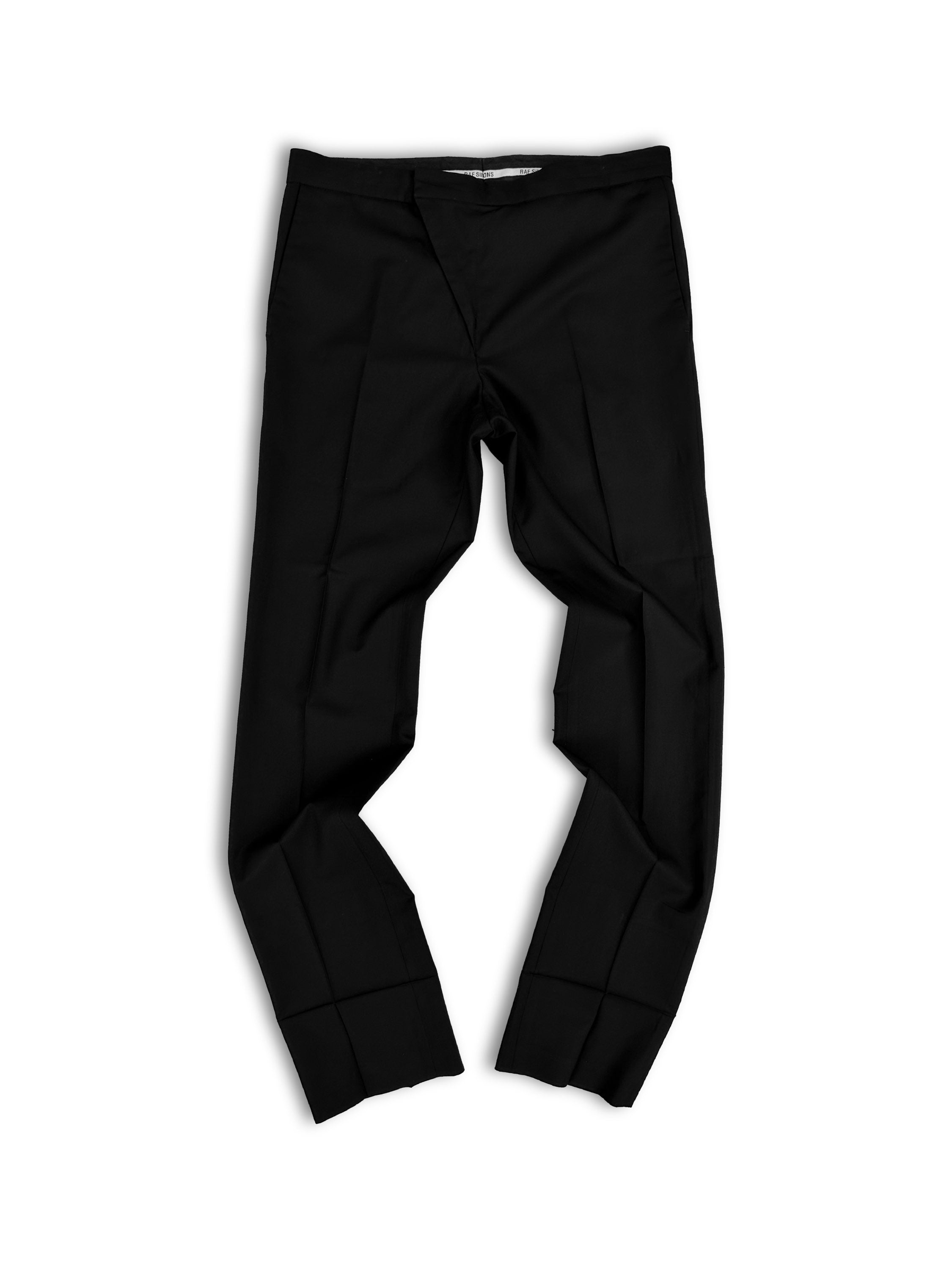 SS07 Raf Simons Black ‘Asymmetric’ Slim Cut Suit Pants