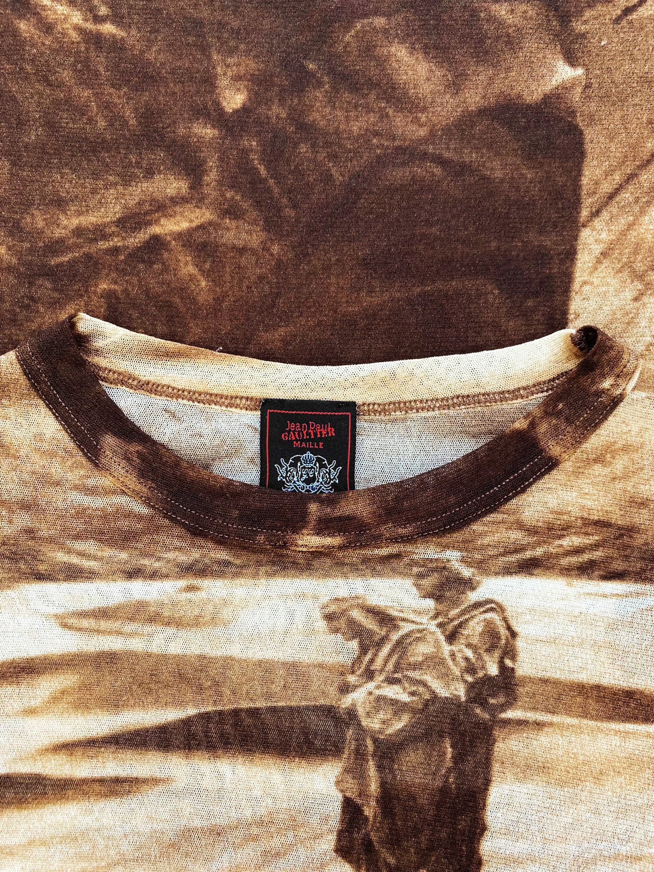 SS98 Jean Paul Gaultier ‘Bedouins’ Mesh Tattoo Longsleeve Shirt