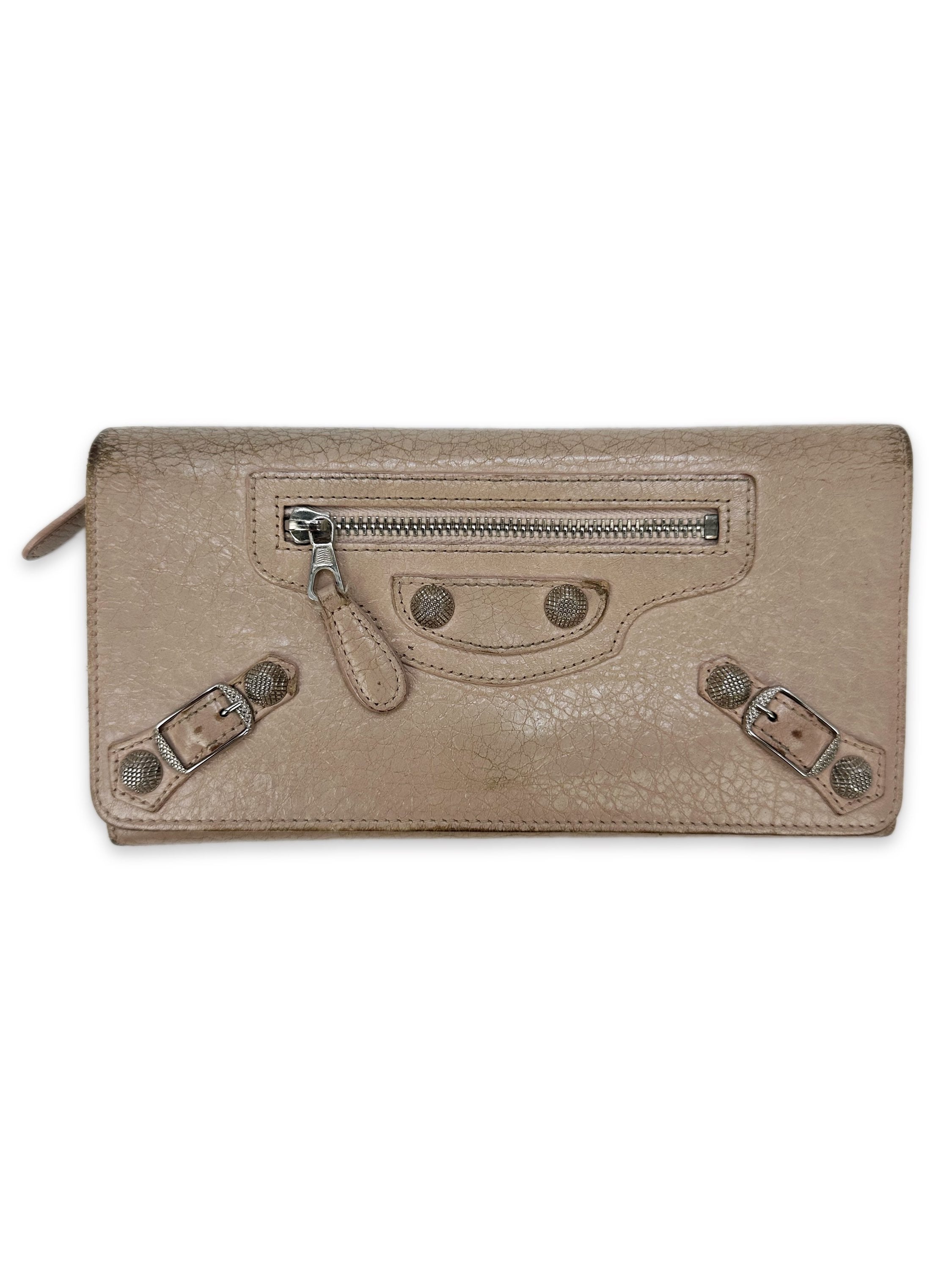Balenciaga Tan Leather Bifold City Wallet