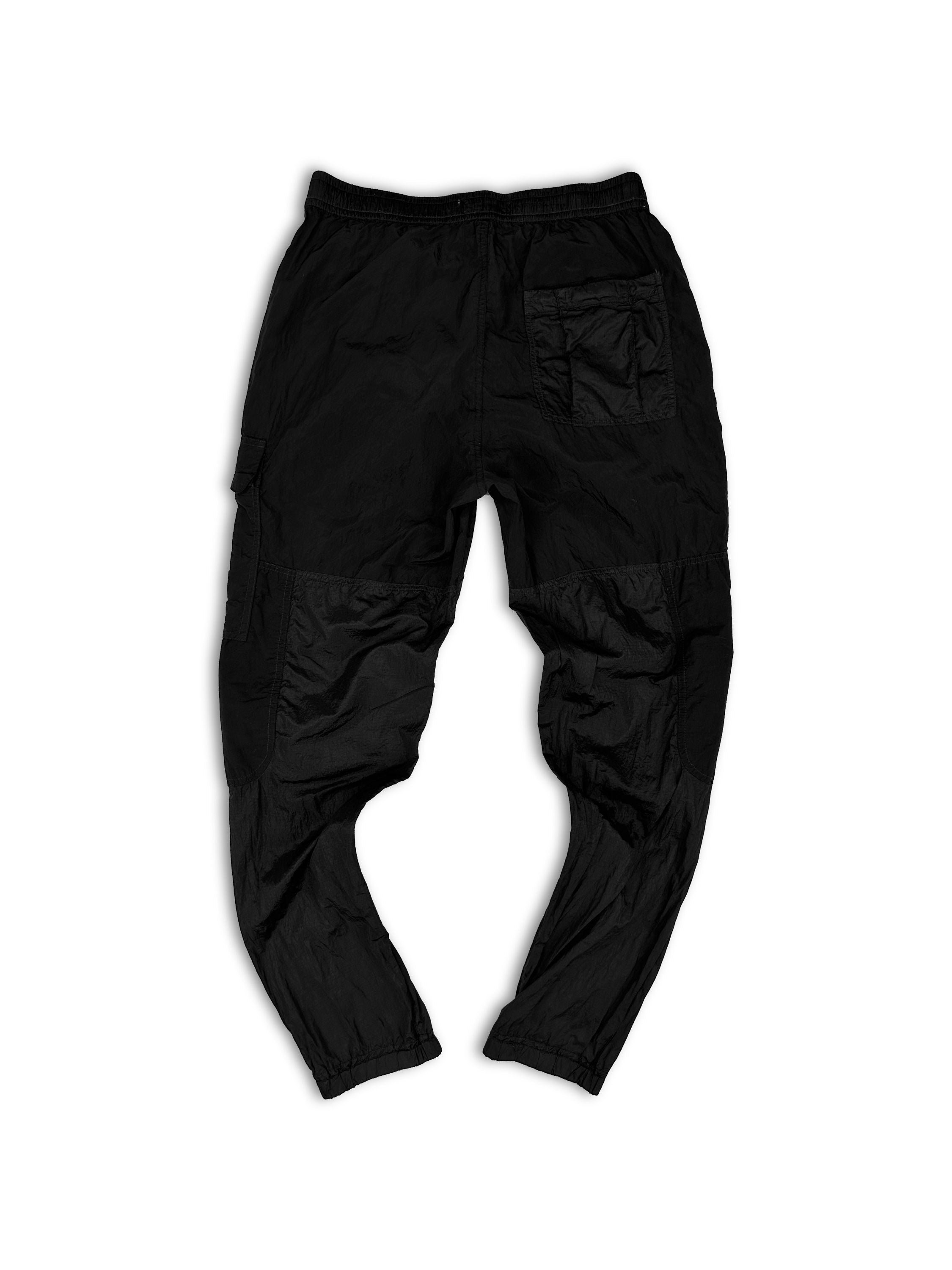 Stone Island ‘Compass’ Patch Black Nylon Cargo Pants