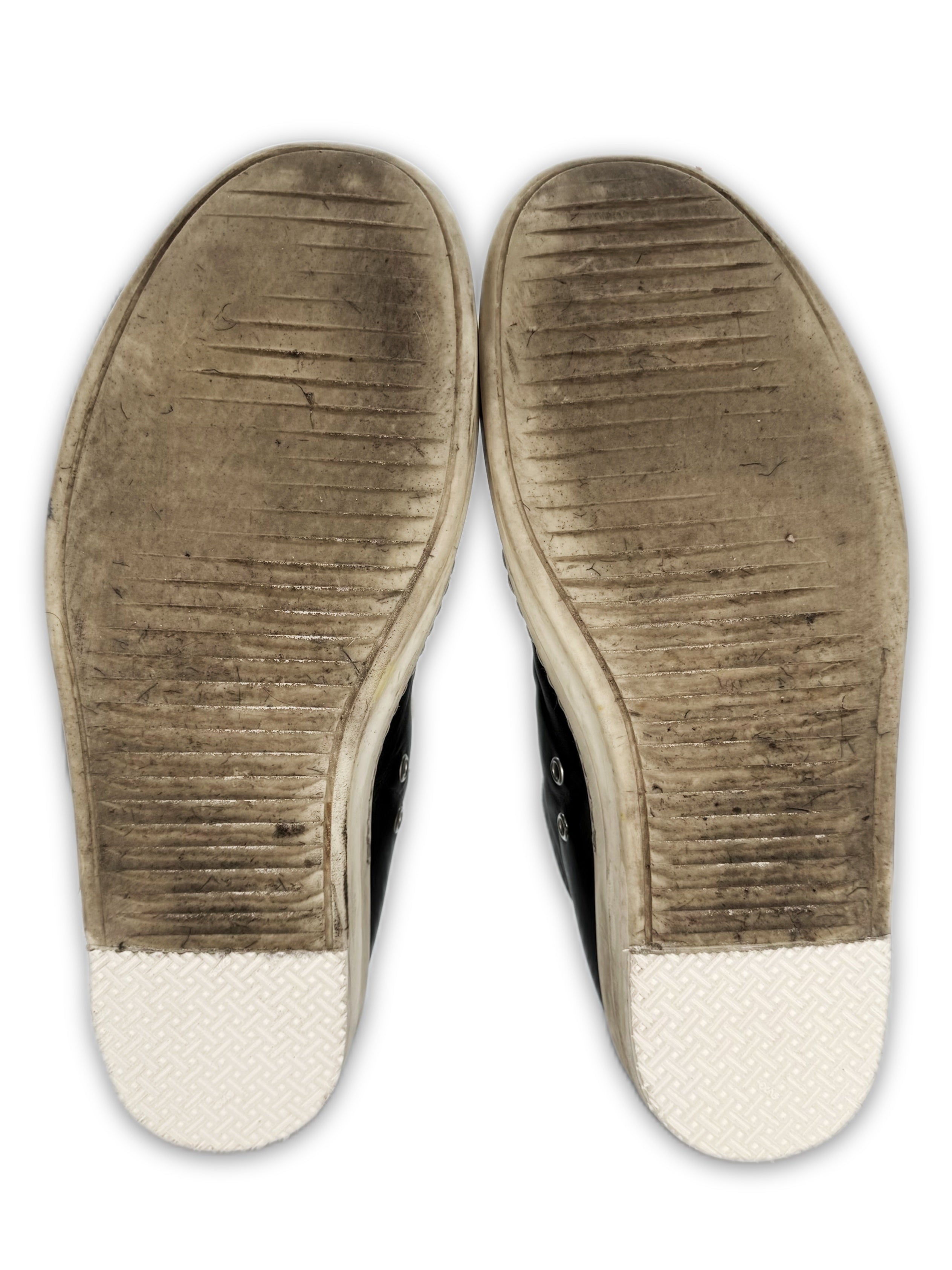Rick Owens Black Leather ‘Ramone’ Low-top Sneakers