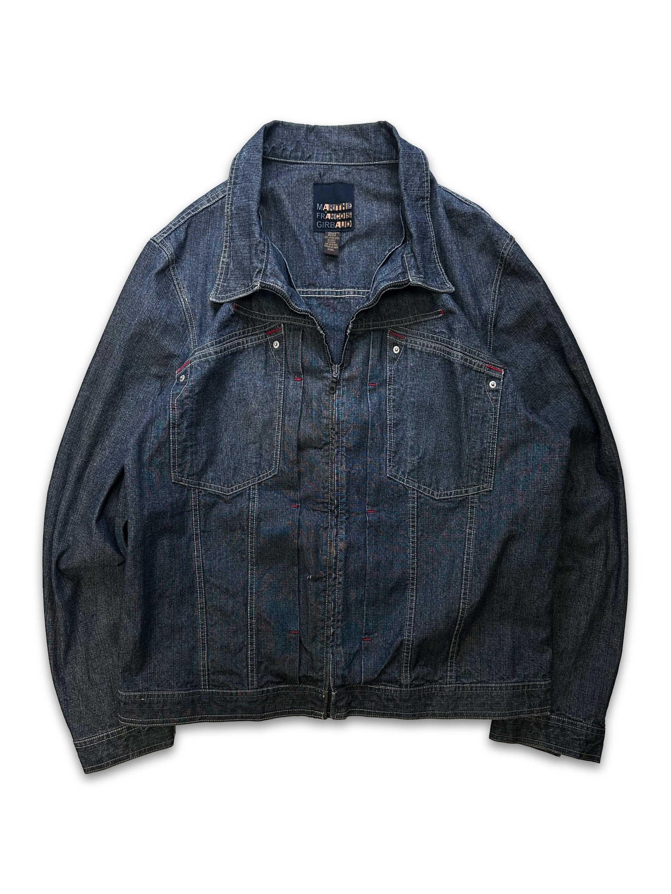 00s Marithe Francois Girbaud Dark Wash Blue Denim Jacket