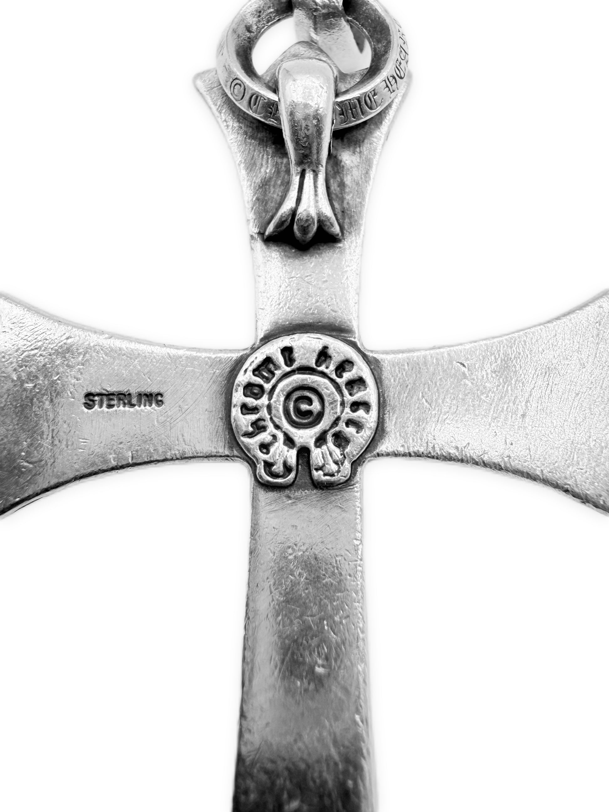 Chrome Hearts Extra Large .925 Silver Double Bale Cross Pendant