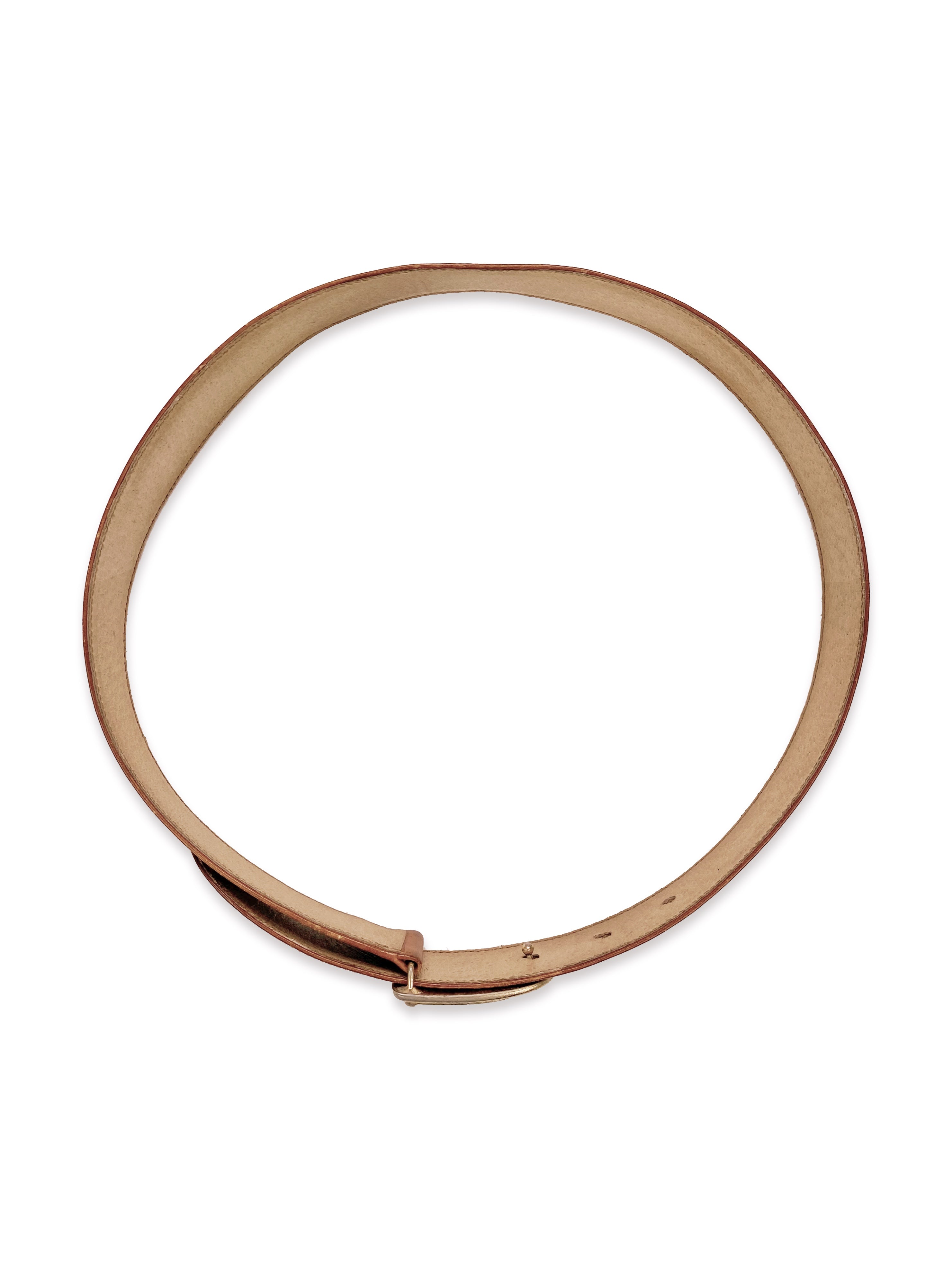 Gucci “G” Metallic Buckle Leather Belt